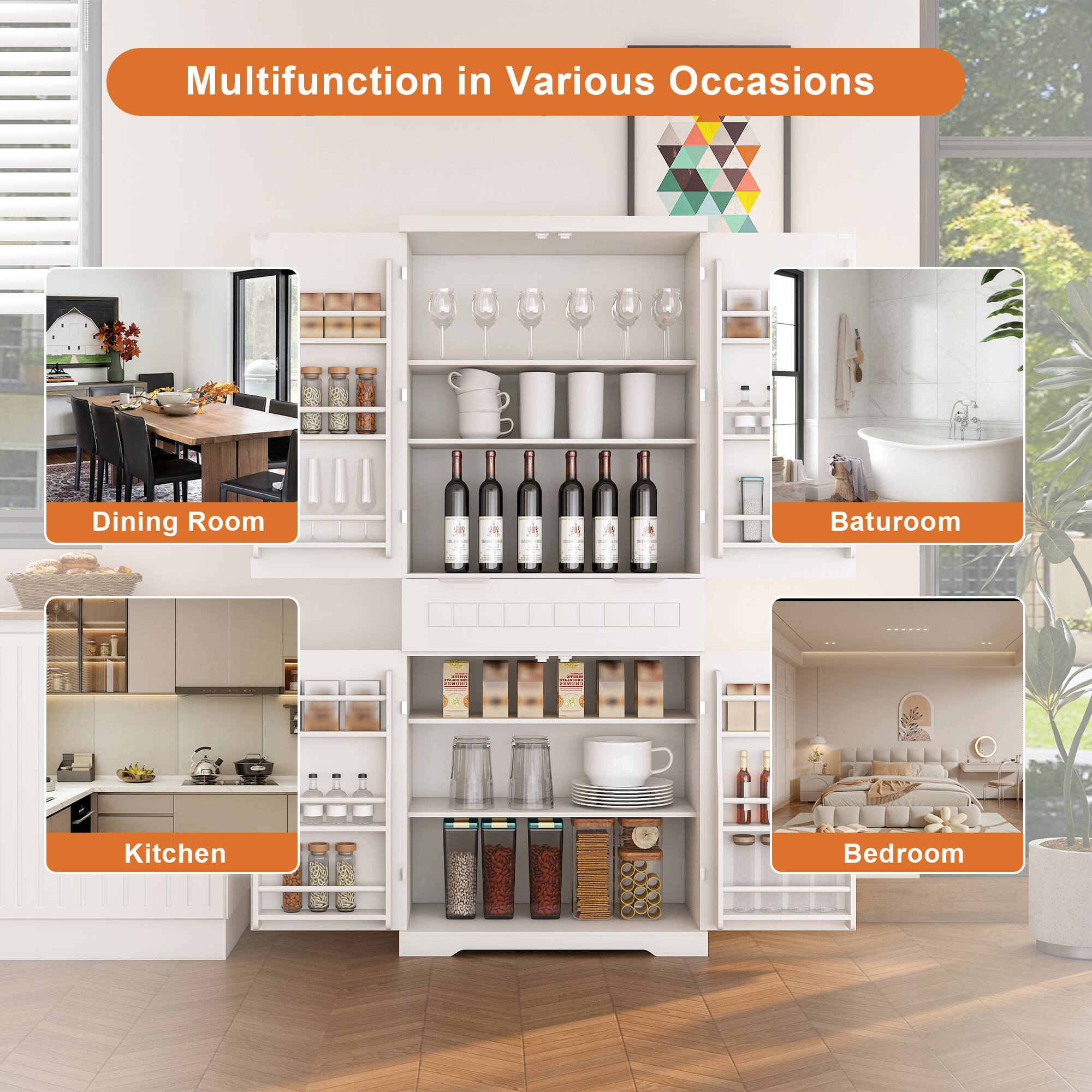 Multifunction in Various Occasions

Dining Room

Kitchen

Bathroom

Bedroom