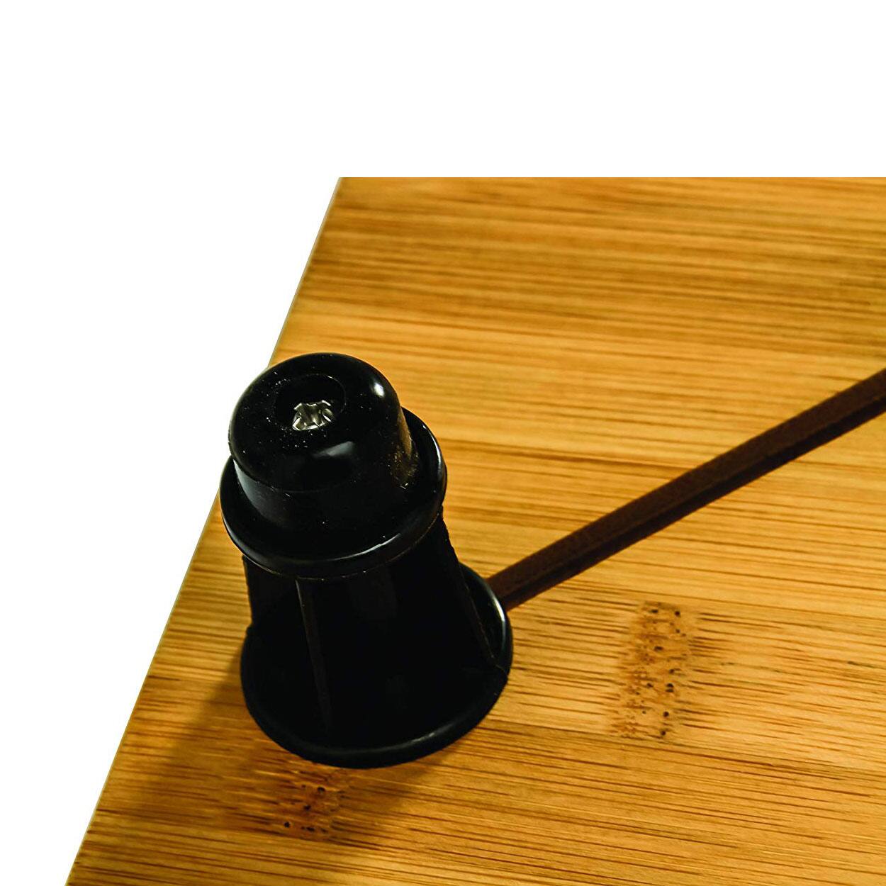 Alt View 1. Camco - Camco 43548 4 Burner Grooved Bamboo Stove Top Work Surface with Adjustable Legs - Bamboo.