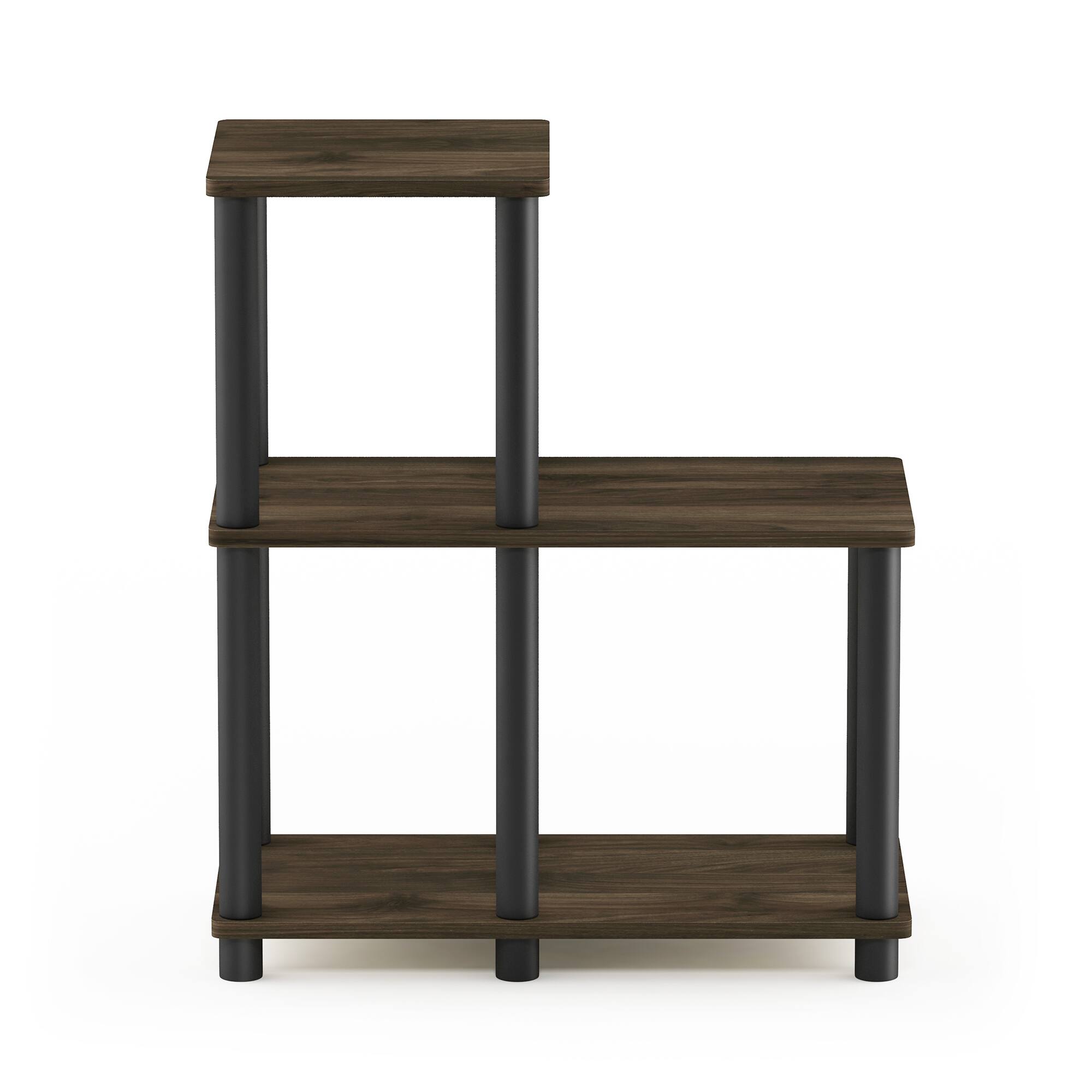 Alt View 2. Furinno - Turn-N-Tube Accent Decorative Shelf, Columbia Walnut/Black - Columbia Walnut/Black.