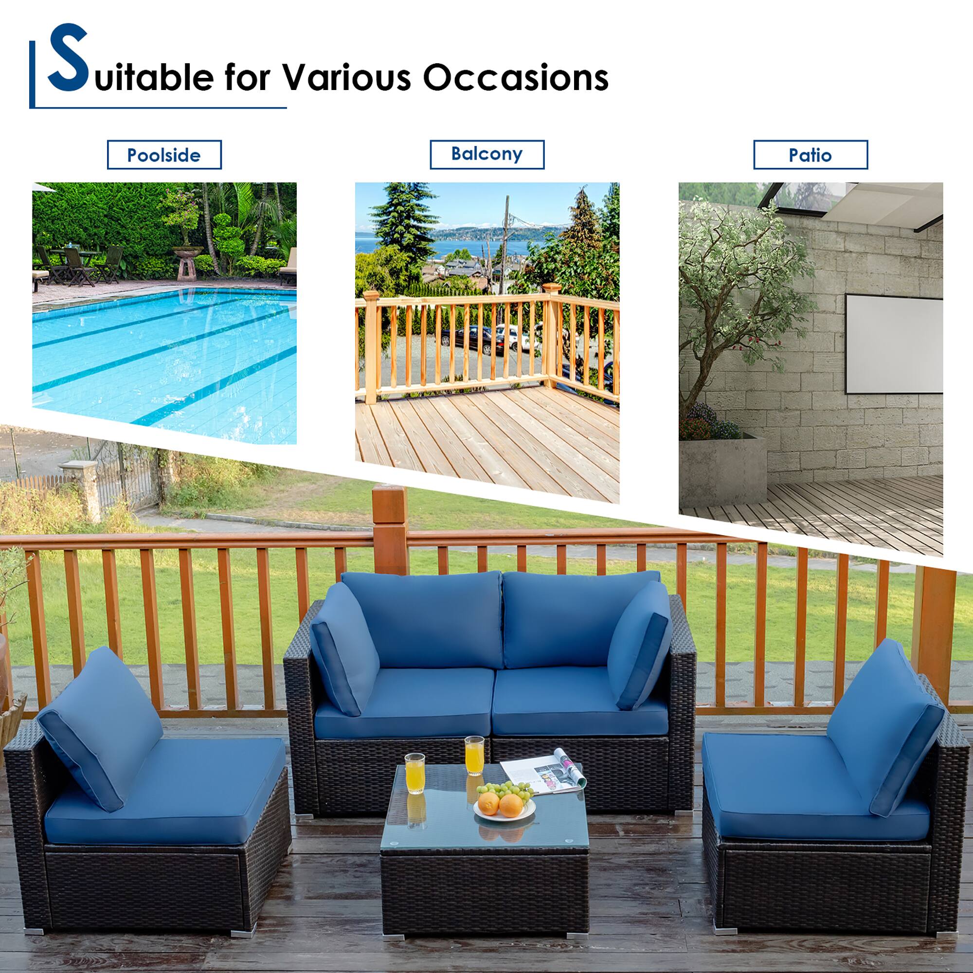 Suitable for Various Occasions: Poolside, Balcony, Patio