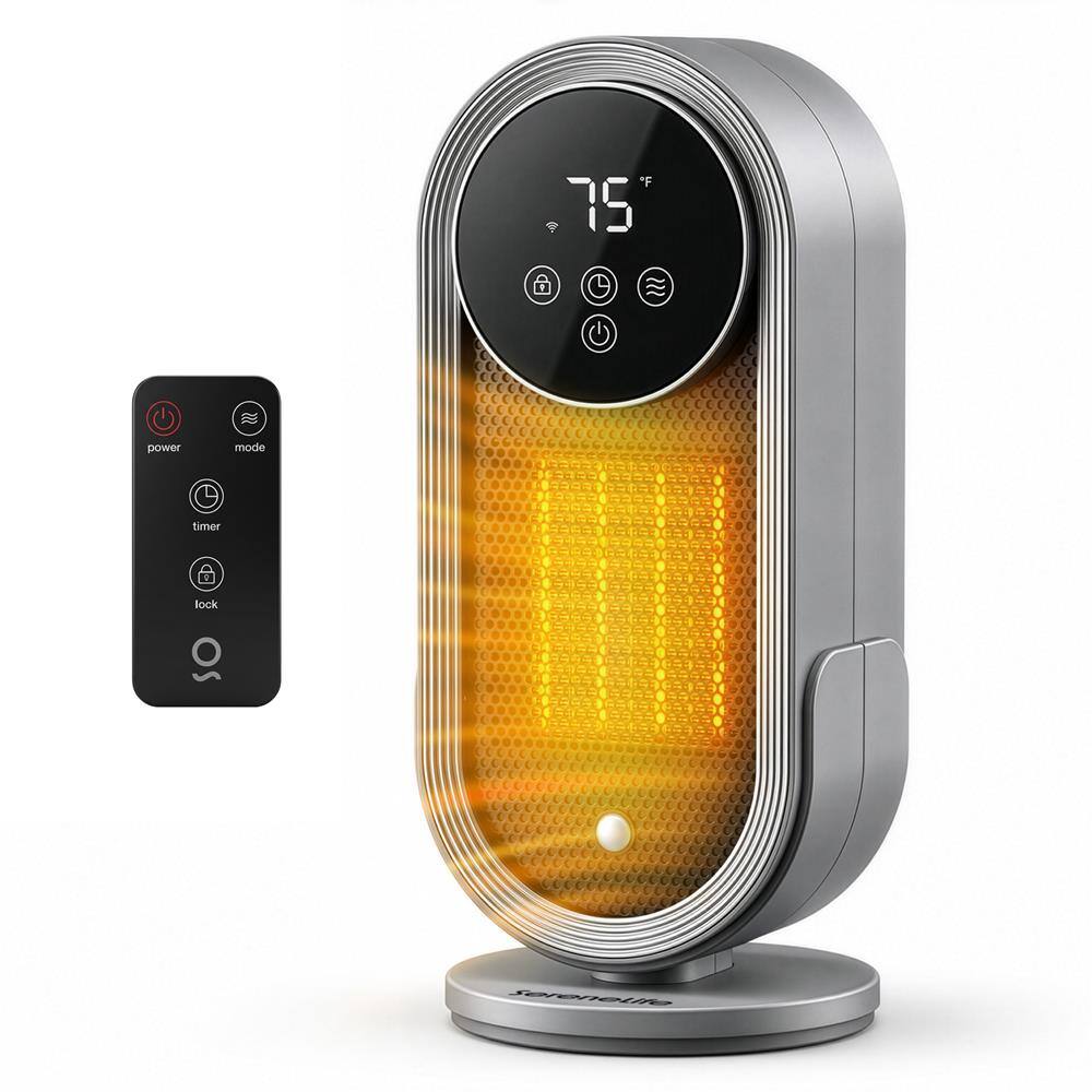 SereneLife Portable Wi Fi Space Heater, PTC Ceramic Heater with ...