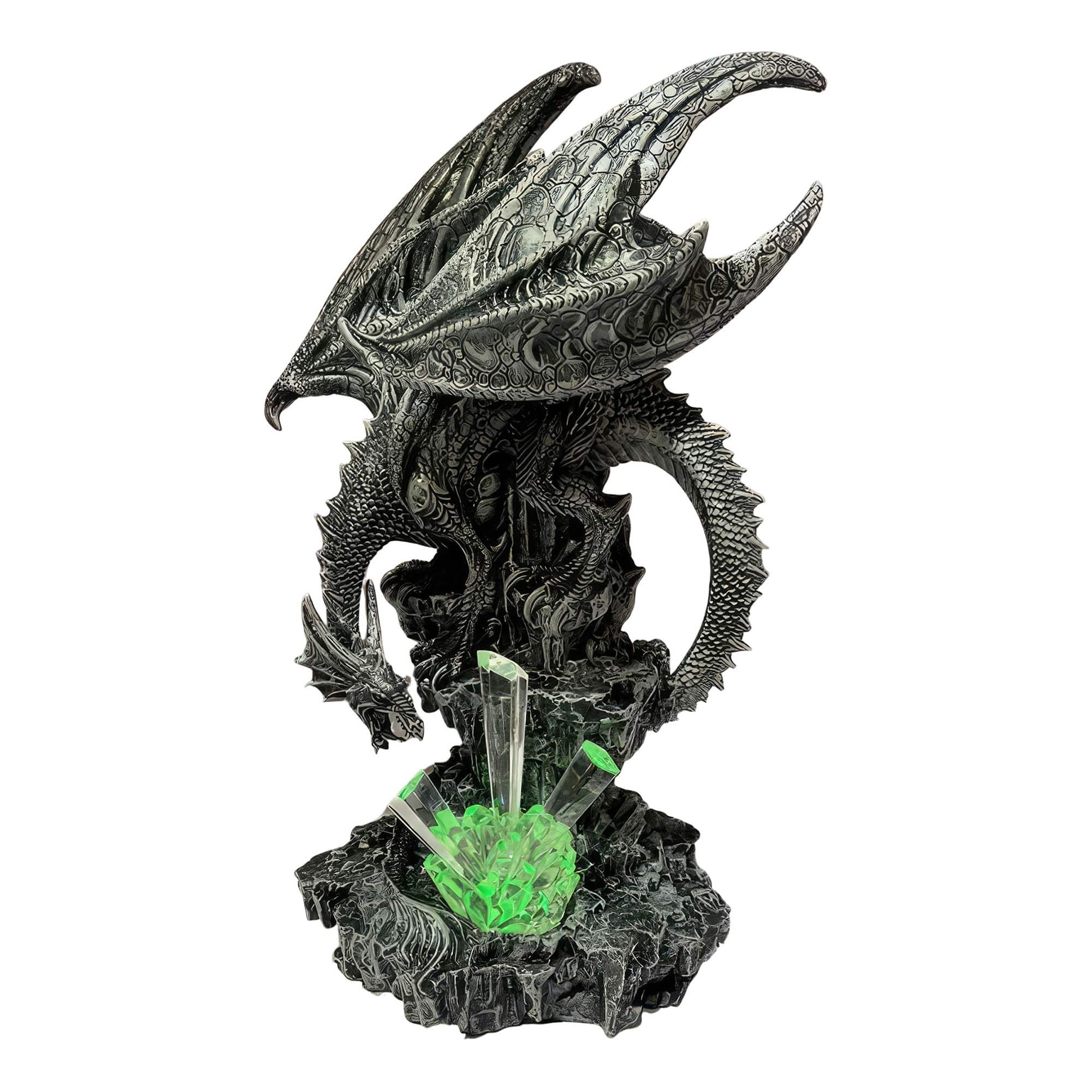 FC Design - 12.25"H LED Dragon with Icicle Figurine Statue Office/Computer Desk Tabletop Medieval Gaming Home Decor Gift - Multi-Color