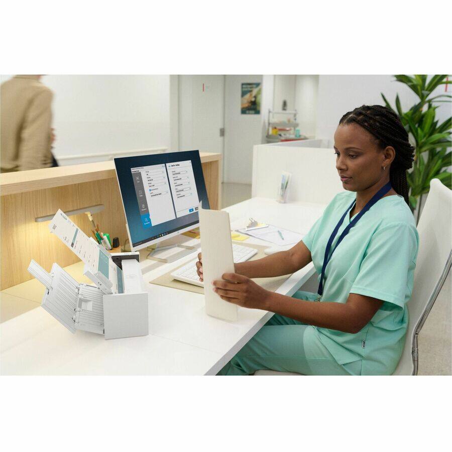 Alt View 4. HP - HP ScanJet Pro 4200 s1 Sheetfed Scanner - 600 x 600 dpi Optical - 24-bit Color - 48-bit Grayscale - Grayscale Scan - White.