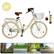 Alt View 1. Topteng - 24" Beach Cruiser Bike for Men/Women with Cup Holder, High Carbon Steel Frame, Dual Brakes, Rear Rack and Basket, Yellow - Yellow.