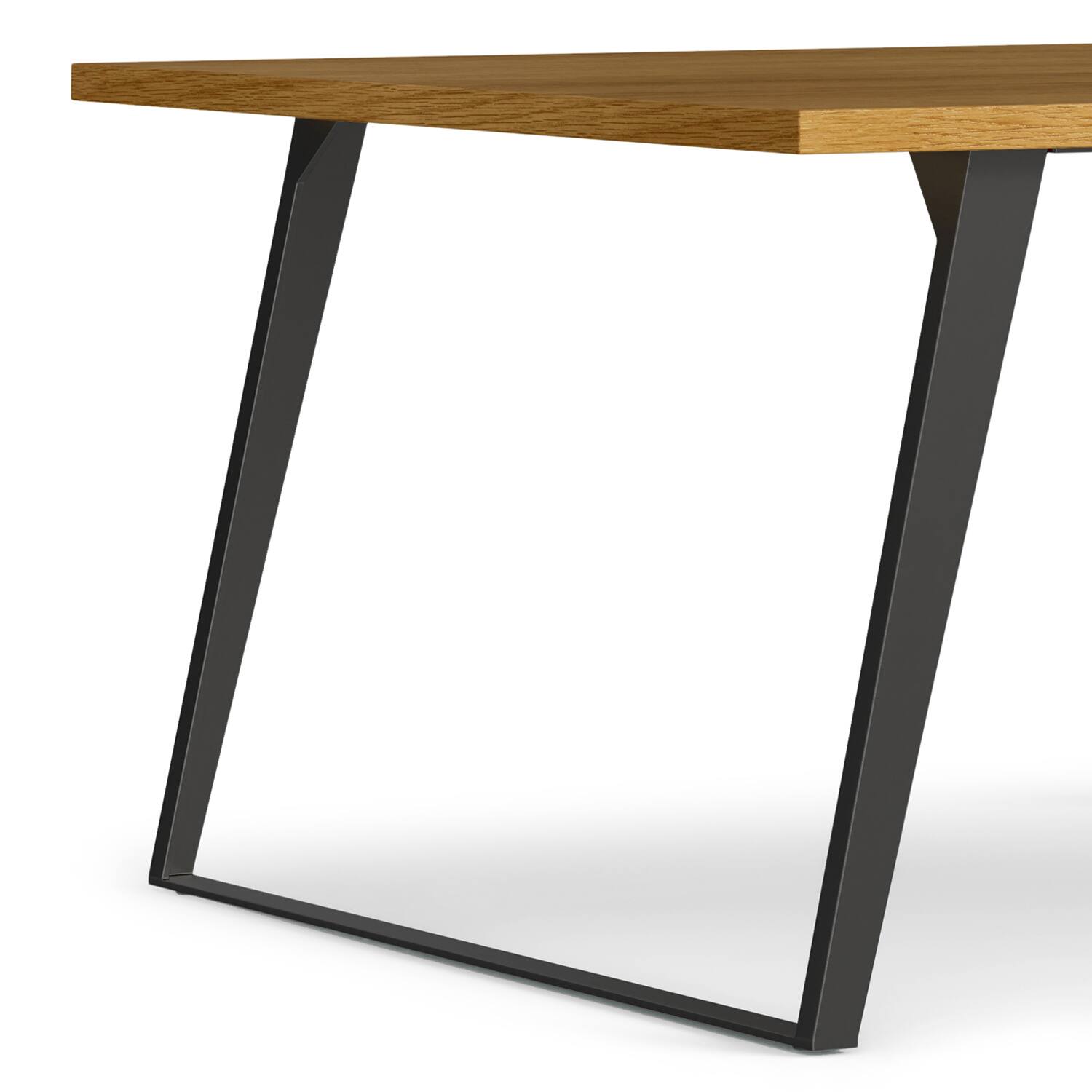 Alt View 7. Simpli Home - Lowry 54 inch x 54 inch Square Modern Industrial Square Dining Table in Oak Veneer - Oak Veneer.
