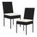 Front. Costway - PE Wicker Patio Chairs Set of 2 Outdoor Dining Chairs with Cushions - Off White + Black.