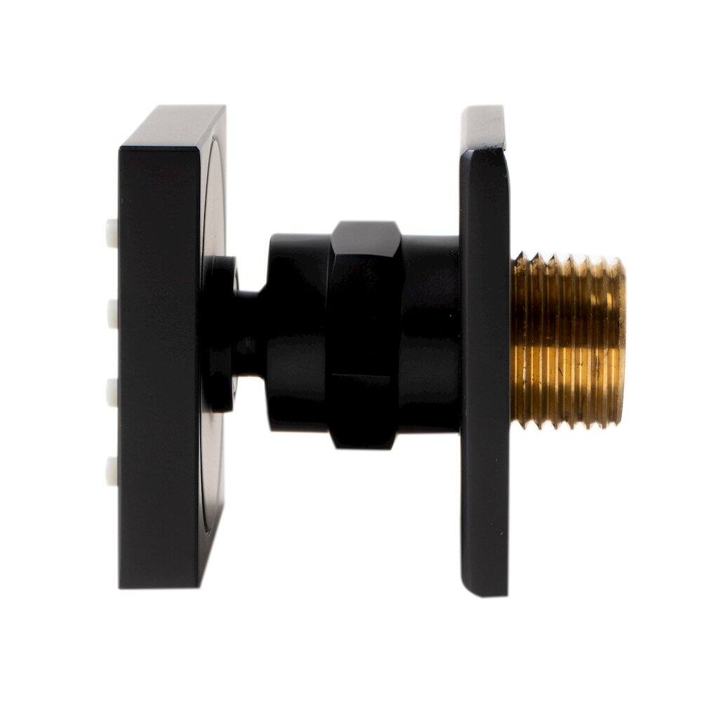 Alt View 1. Alfi - Black Matte 2" Square Adjustable Shower Body Spray - Black.