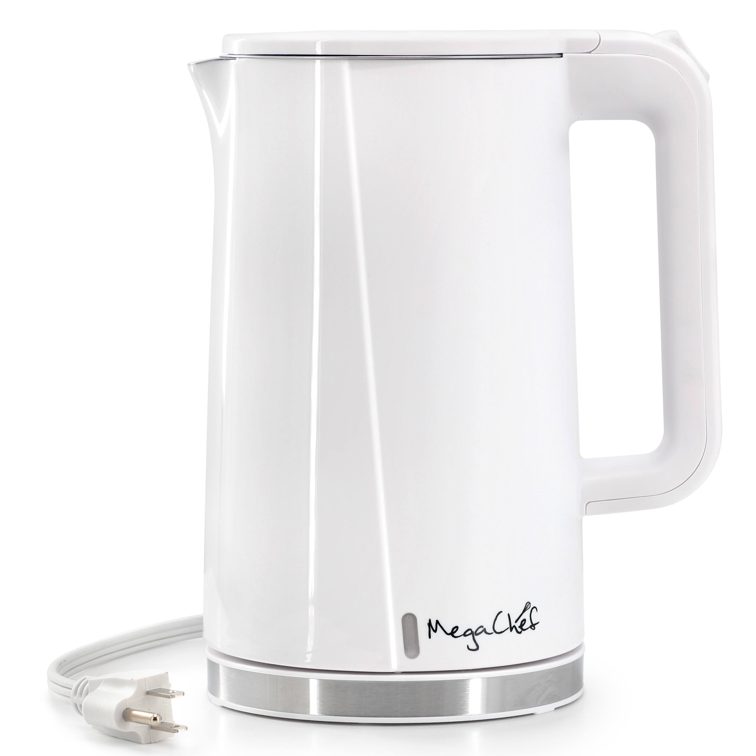 Alt View 1. MegaChef - MegaChef 1.8 Quart Stainless Steel Electric Tea Kettle in White - White.