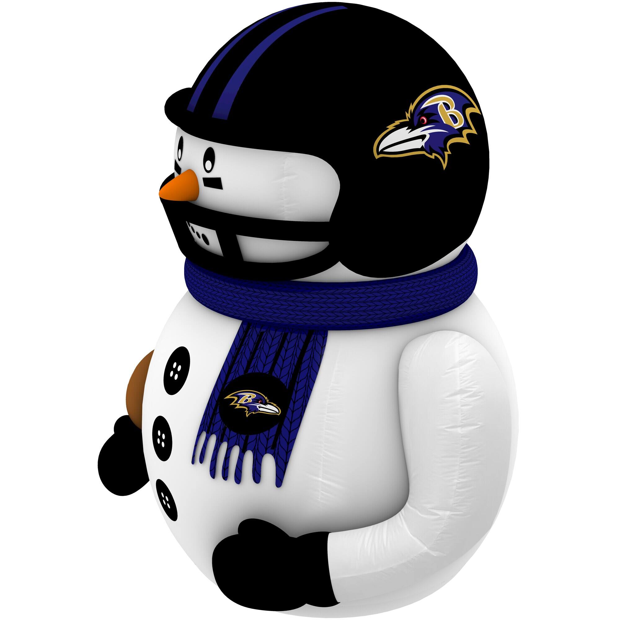 Alt View 1. Sporticulture - Baltimore Ravens 7' Inflatable Snowman Player - Black.