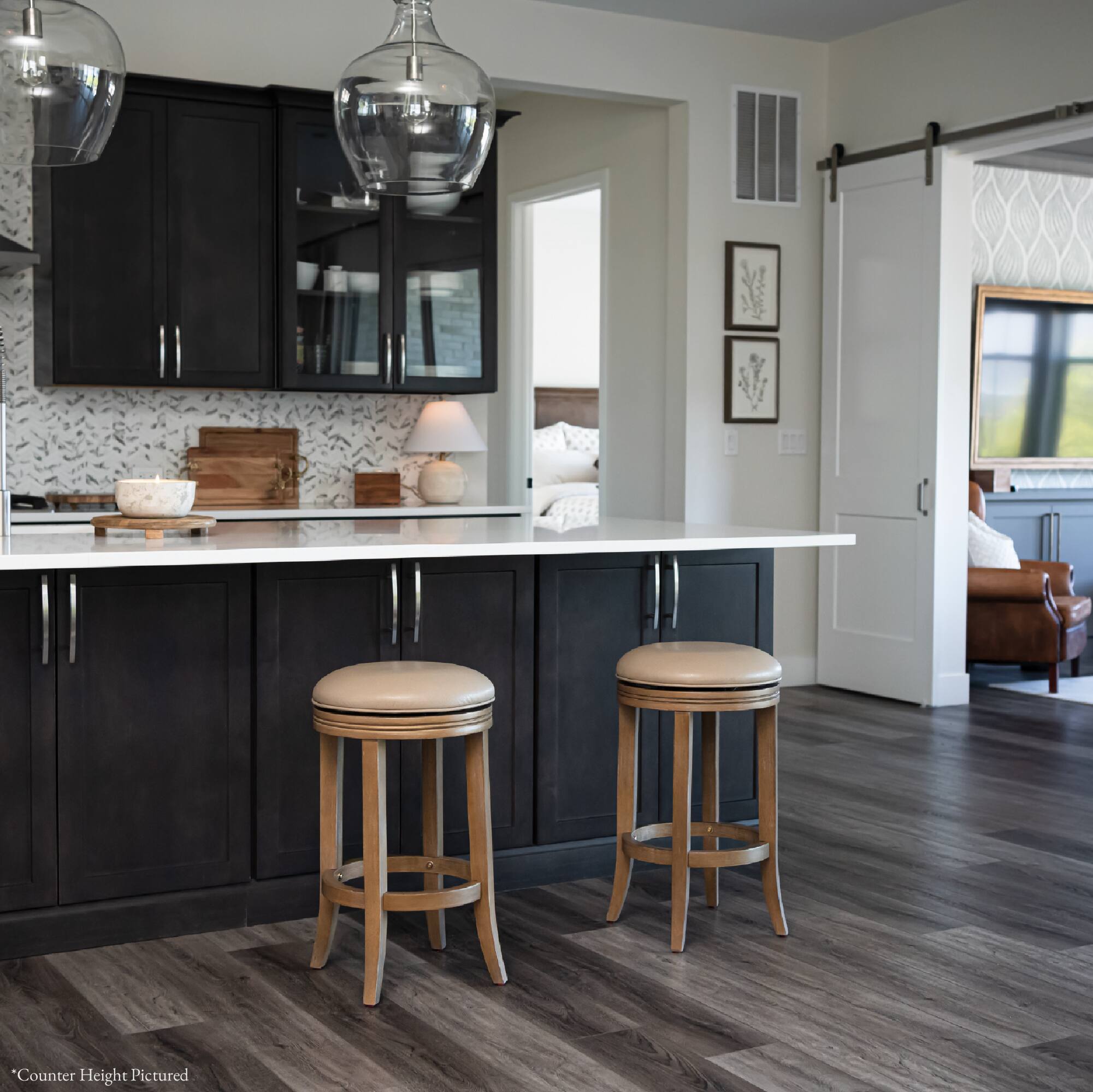 The text on the image reads: "Counter Height Pictured."