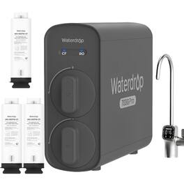 Waterdrop - G5P700-Pro Reverse Osmosis System, NSF/ANSI 58 & 372 Certified Extra G5P700-PRO-CF-3 Filters - Black