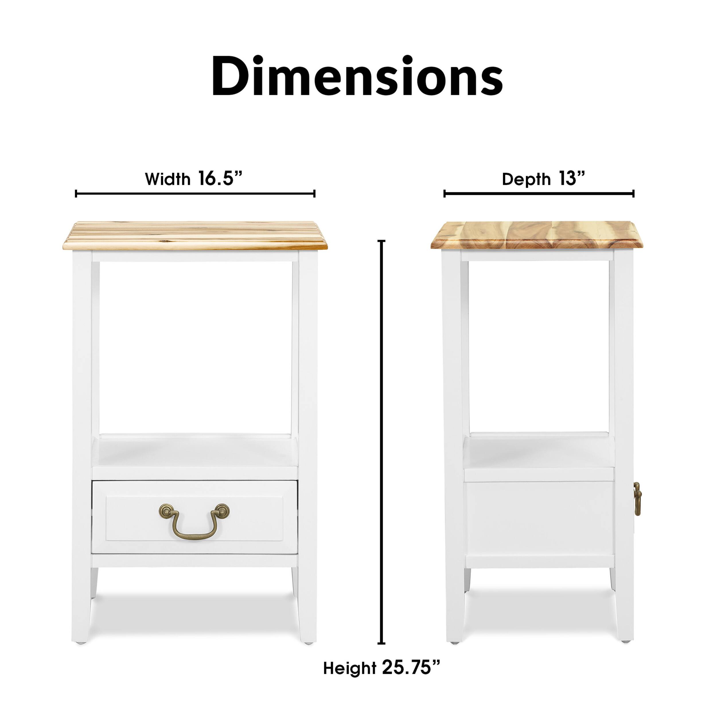 Alt View 12. Click Decor - Harris End Table - White.