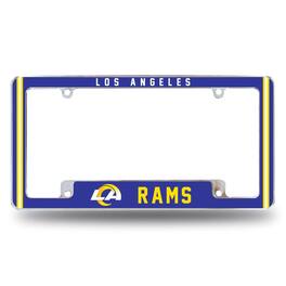 Rico Industries - Los Angeles Rams Chrome Metal License Plate Frame with Full Frame Team Color Graphics - Multi