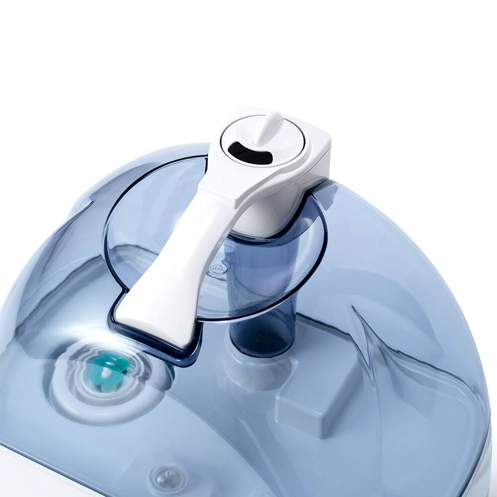 Left. Perfect Aire - 1.3 Gallon Ultrasonic Cool Mist Humidifier - Ideal for the Baby's Bedroom with Night-Light Option and Whisper-Quiet Oper - White.