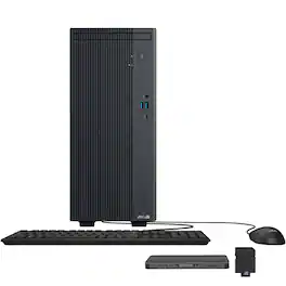 ASUS - V500 Mini Tower Desktop,Intel Core i7-13620H,16GB DDR5,512GB SSD+1TB Dock Set, Keyboard & Mouse,Wi-Fi 6,Win 11 - Gray