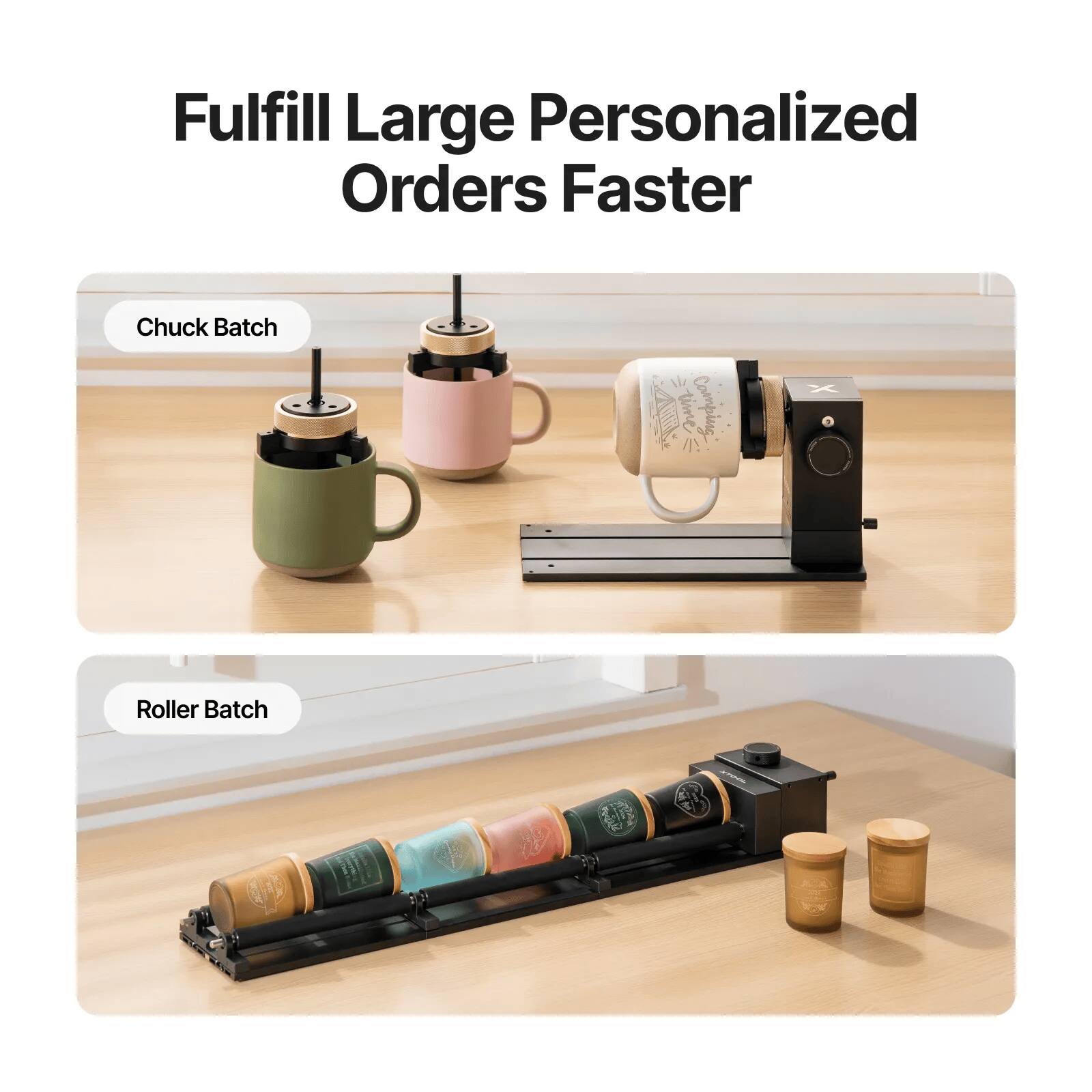 Fulfill Large Personalized Orders Faster

Chuck Batch

Roller Batch