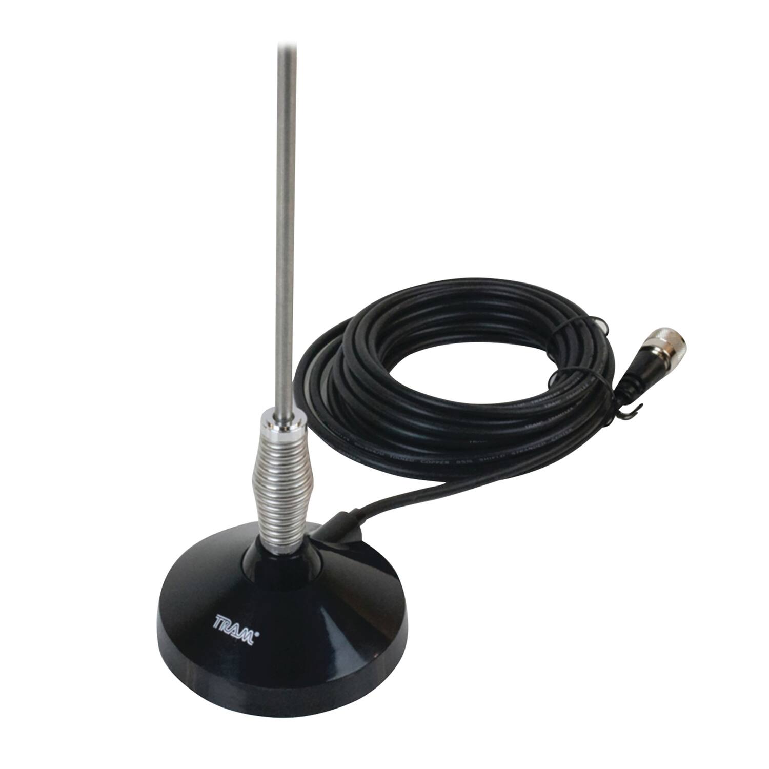 Alt View 3. Tram - Tram 703-hc Center-load Stainless Steel Whip Cb Magnet-mount Antenna Kit With 3-1/2-in. Magnet And Cable - Silver.