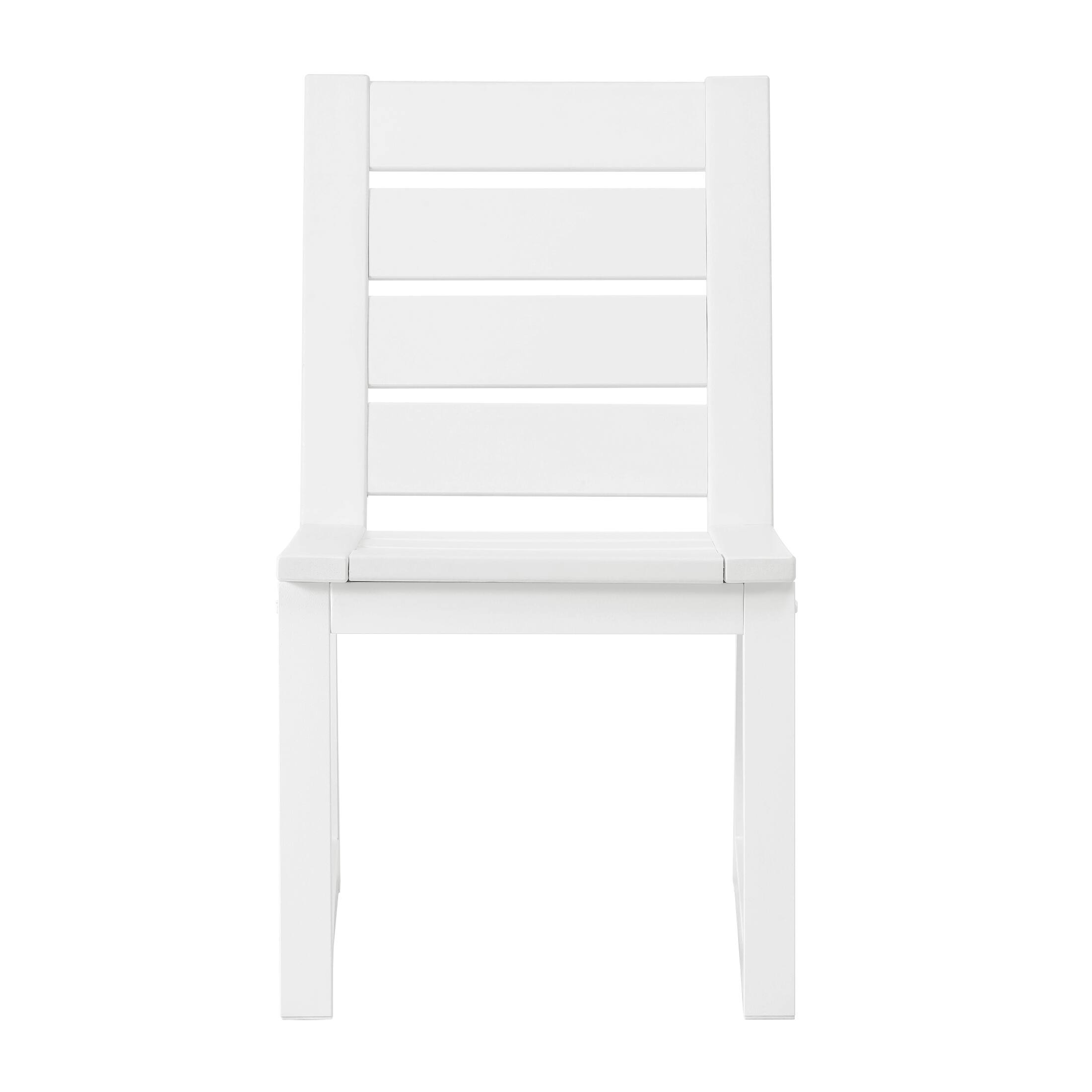 WestinTrends - Cape May HDPE Outdoor Patio Dining Side Chair - White
