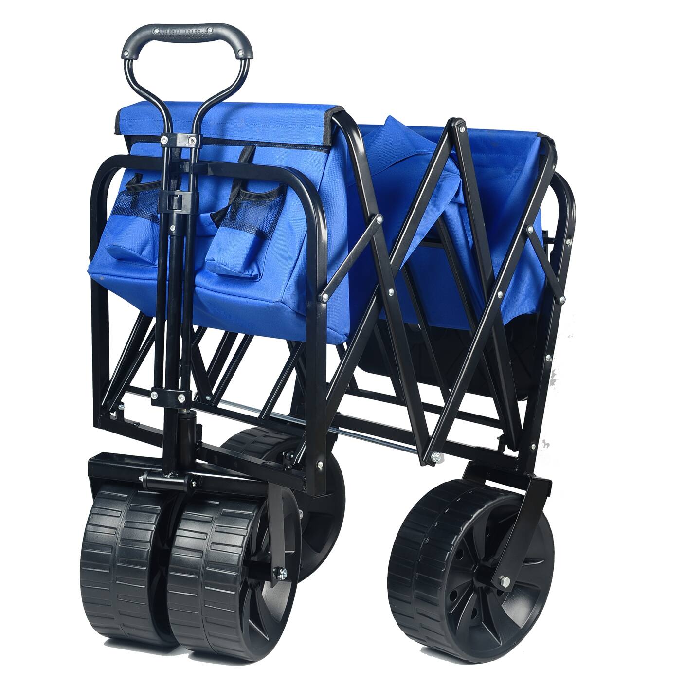 Alt View 2. APRILSOUL - Folding Wagon Garden Shopping Beach Cart Blue - Blue.