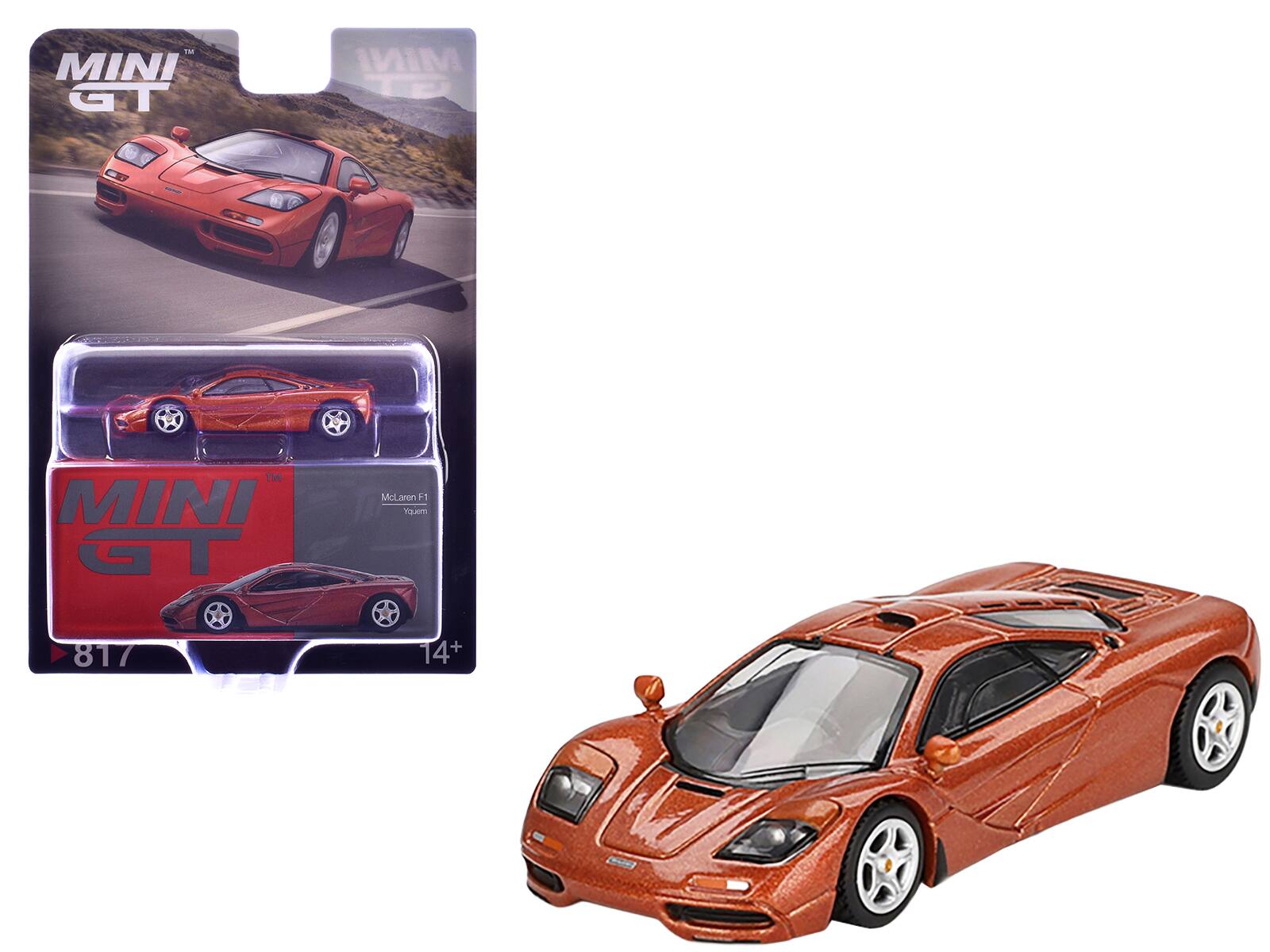 McLaren F1 Yquem Limited Edition 1/64 Diecast Model Car by Mini GT - Orange Metallic