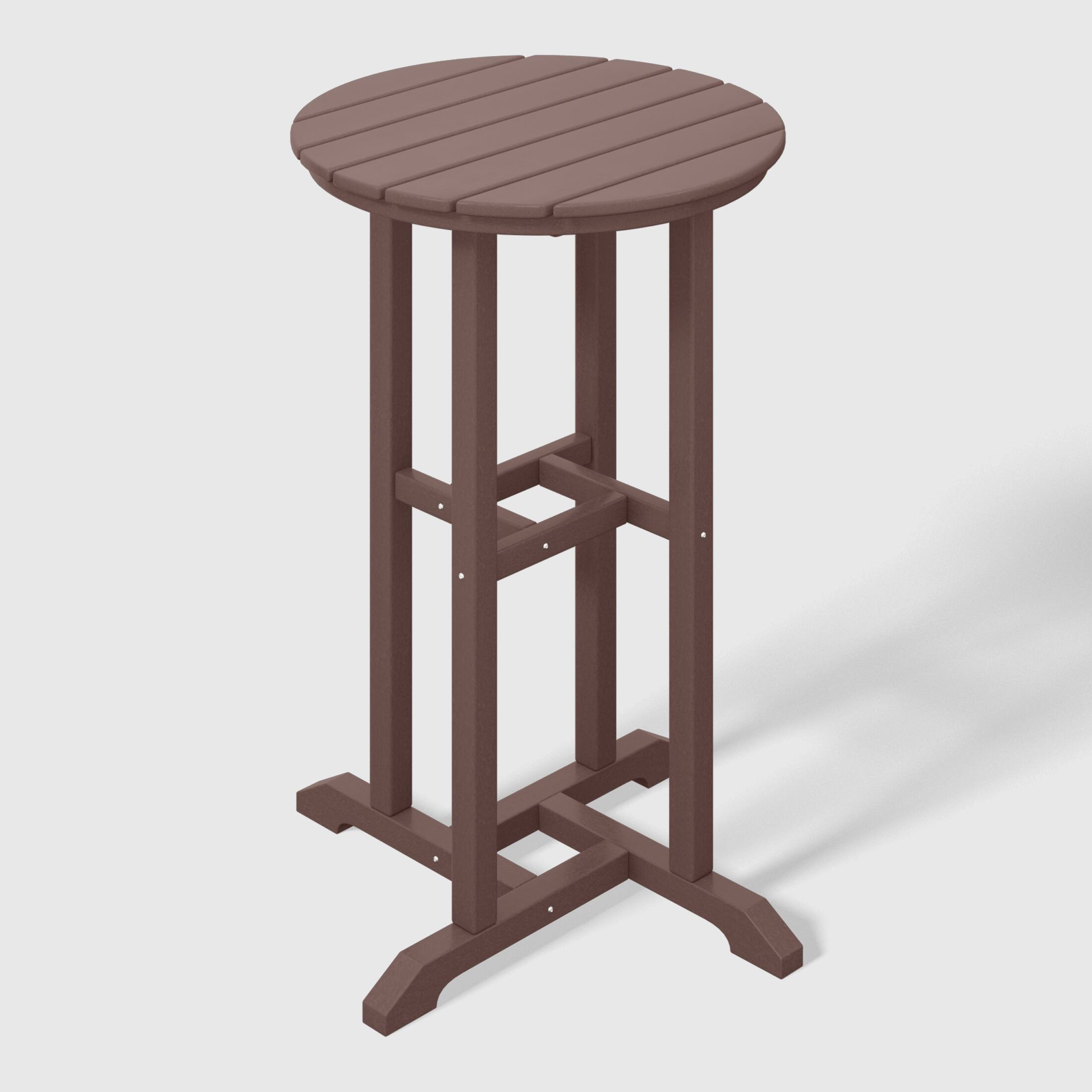 Left. WestinTrends - WestinTrends Malibu 37" Counter Height Round Outdoor Patio Bistro Bar Table - Dark Brown.