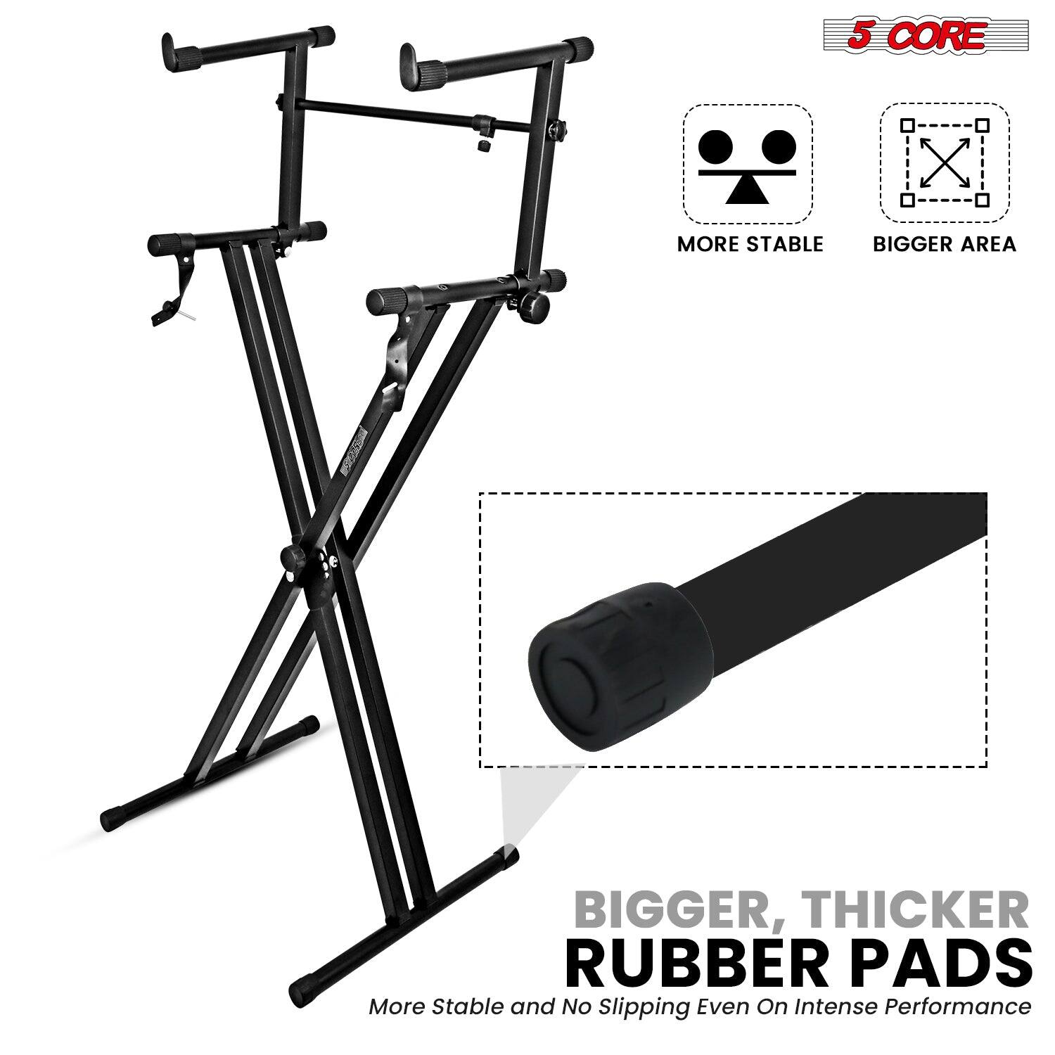 5 CORE

MORE STABLE  
BIGGER AREA

BIGGER, THICKER  
RUBBER PADS

More Stable and No Slipping Even On Intense Performance