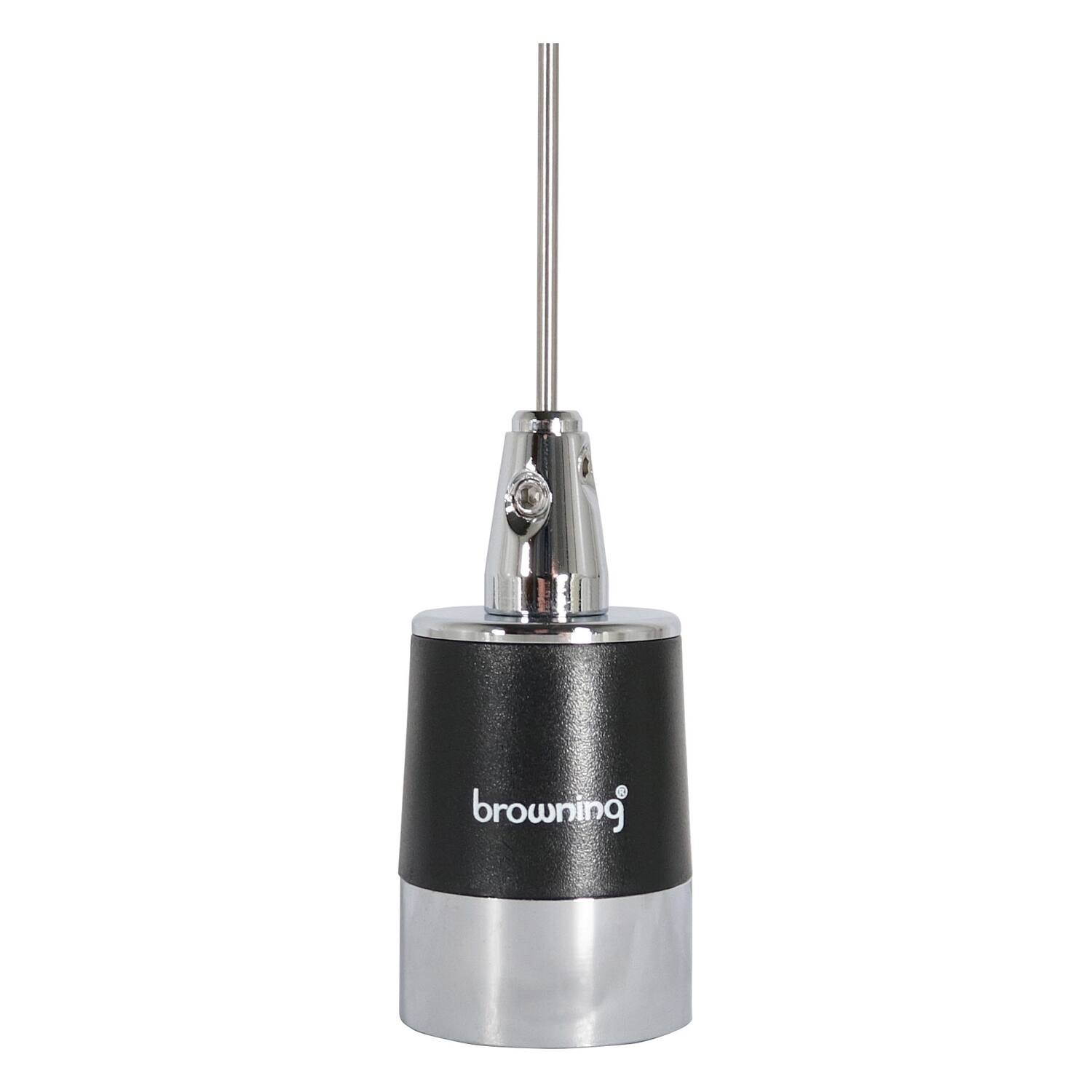 Angle. Browning - 450 MHz to 490 MHz No Ground Plane UHF 2.4-dBd Gain 13" Tall Tunable NMO Antenna 20-MHz Bandwidth BR-175 - Silver.