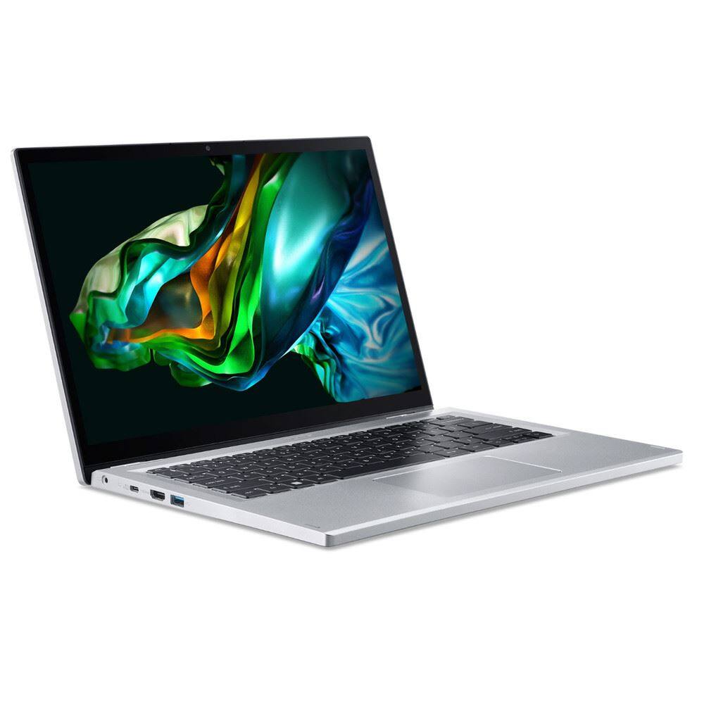 Angle. Acer - Aspire 3 - 14" Touchscreen Laptop Intel Core i3-N305 1.8GHz 8GB RAM 256GB SSD Windows 11 Home - Pure Silver.