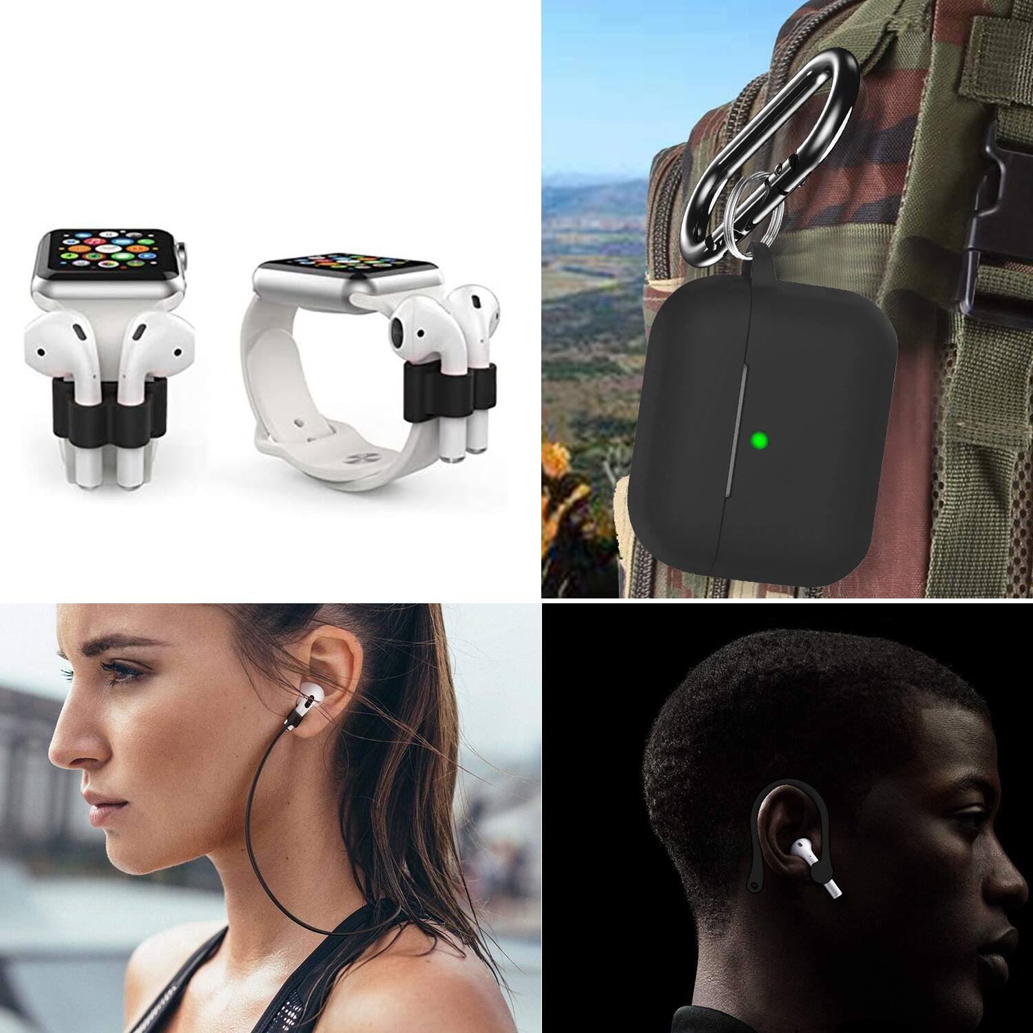 Alt View 15. SaharaCase - Silicone Accessories Kit for Apple AirPods 3 (3rd Generation) - Black.