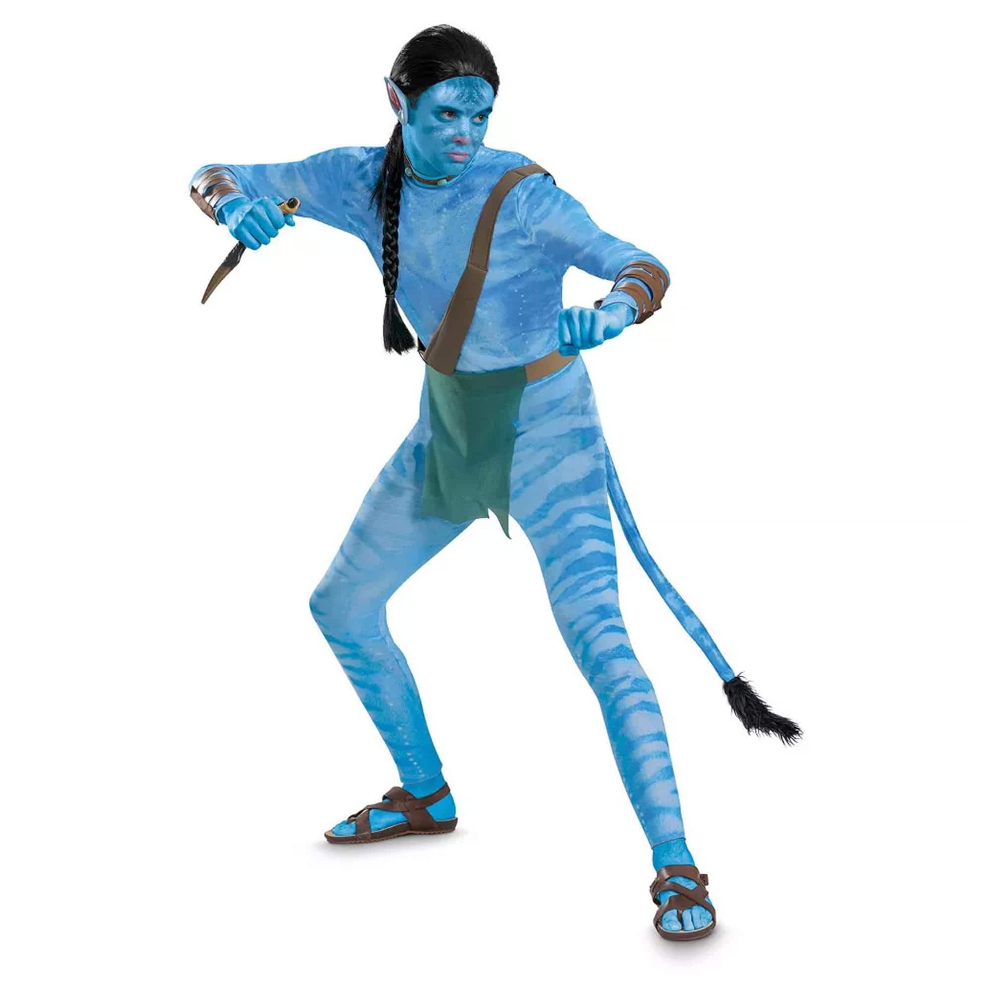 Disguise - Avatar 2 Jake Sully Reef Look Deluxe Adult Costume | L/XL (42-46) - Blue