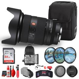 Sony - FE 24-70mm f/2.8 GM II Lens (SEL2470GM2) + 64GB Memory Card + More Bundle - Black