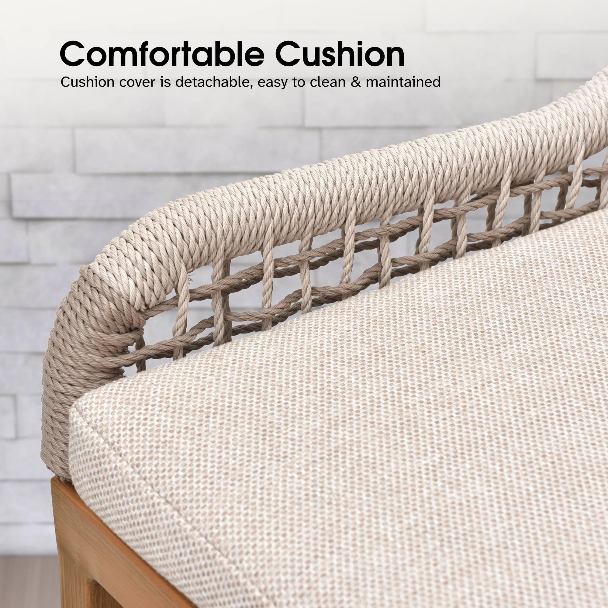 Comfortable Cushion  
Cushion cover is detachable, easy to clean & maintained