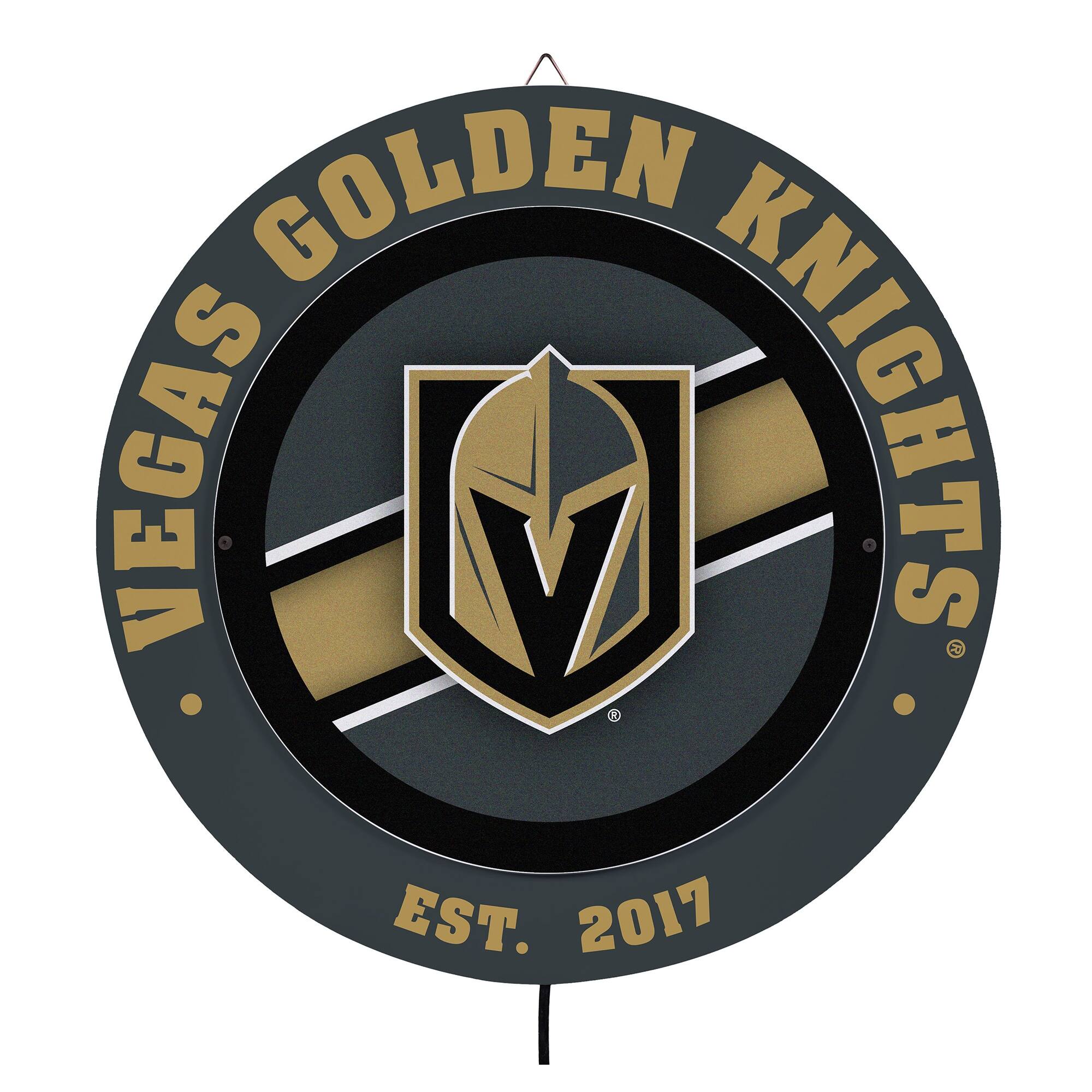 Vegas Golden Knights 15" LED Round Metal Lit Wall Sign
