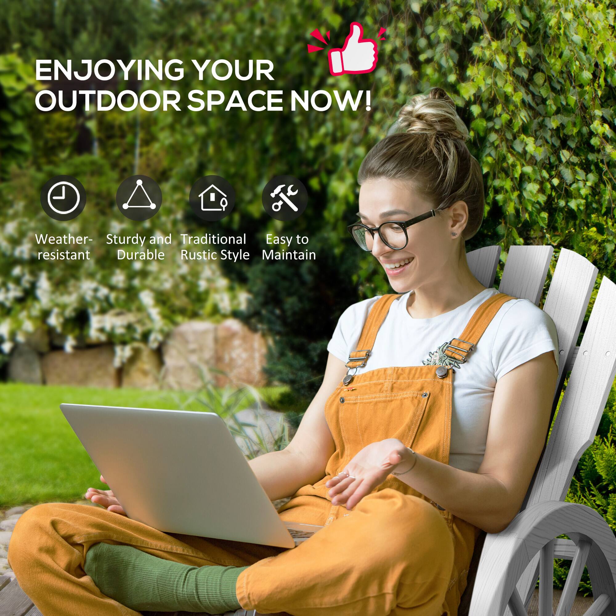 ENJOYING YOUR OUTDOOR SPACE NOW! Weather-resistant, Sturdy and Durable, Traditional Rustic Style, Easy to Maintain