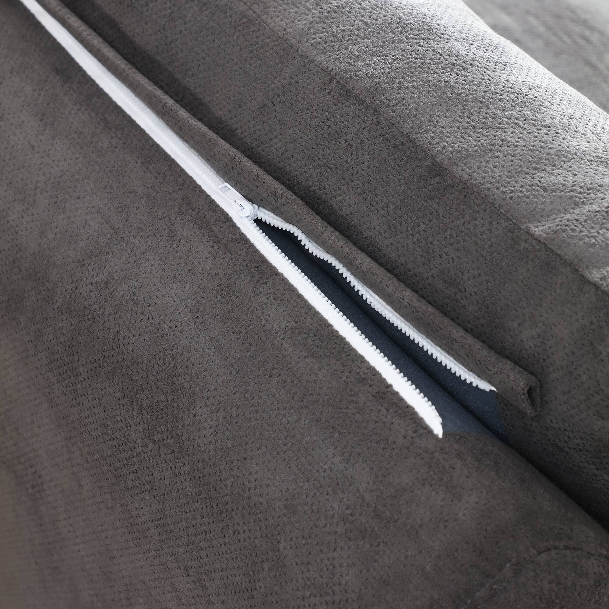 Alt View 2. LOVMOR - 32 Inch Cotton Bean Bag Chairs For Living Room Bedroom Dorm Indoor Lounge Seating Comfort Supportive Room Home - Grey.