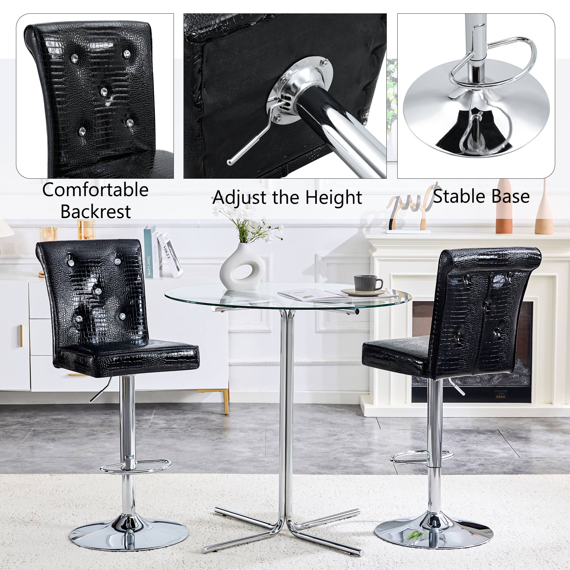 Comfortable Backrest  
Adjust the Height  
Stable Base