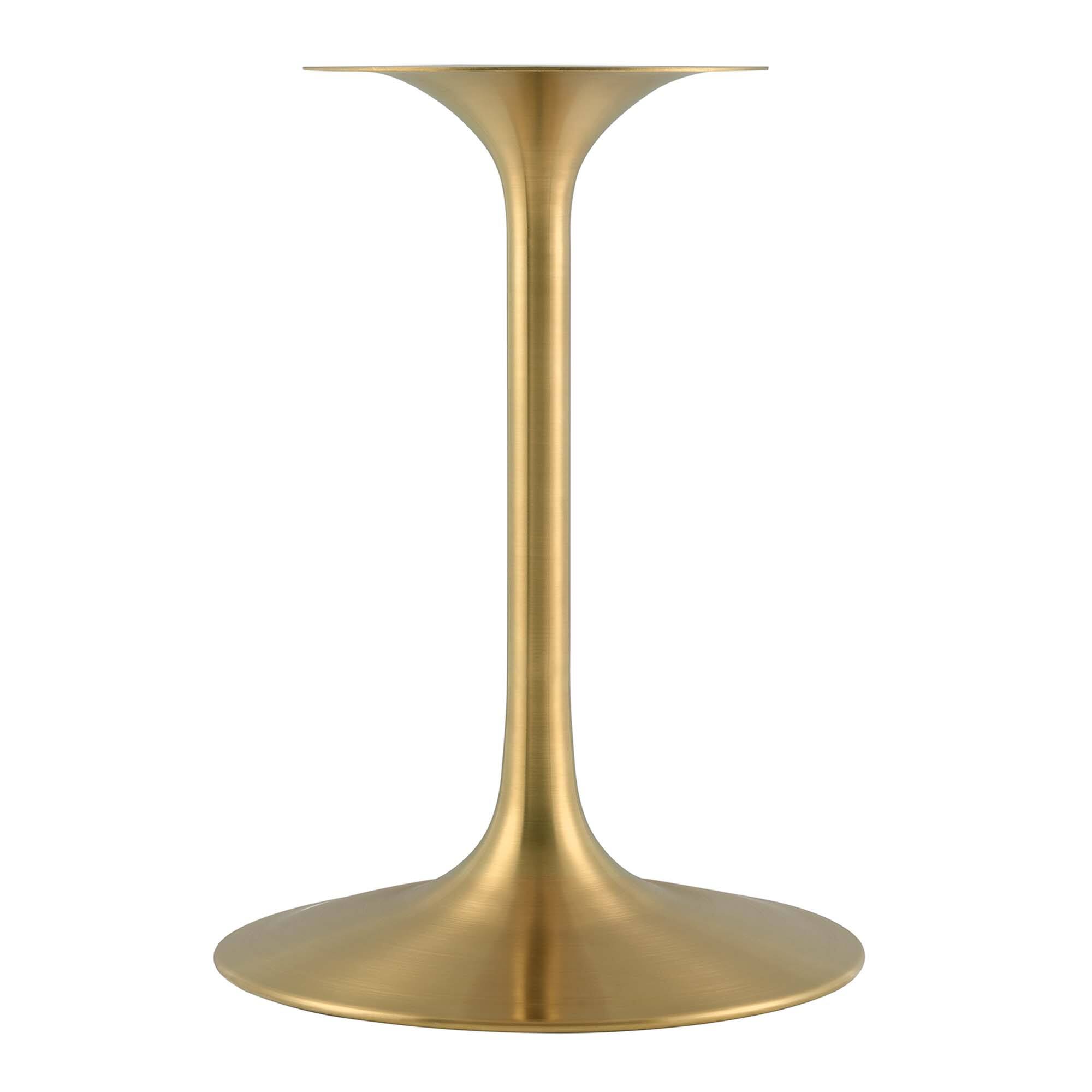 Alt View 4. Modway - Lippa Round Artificial Travertine Side Table - Gold Travertine.