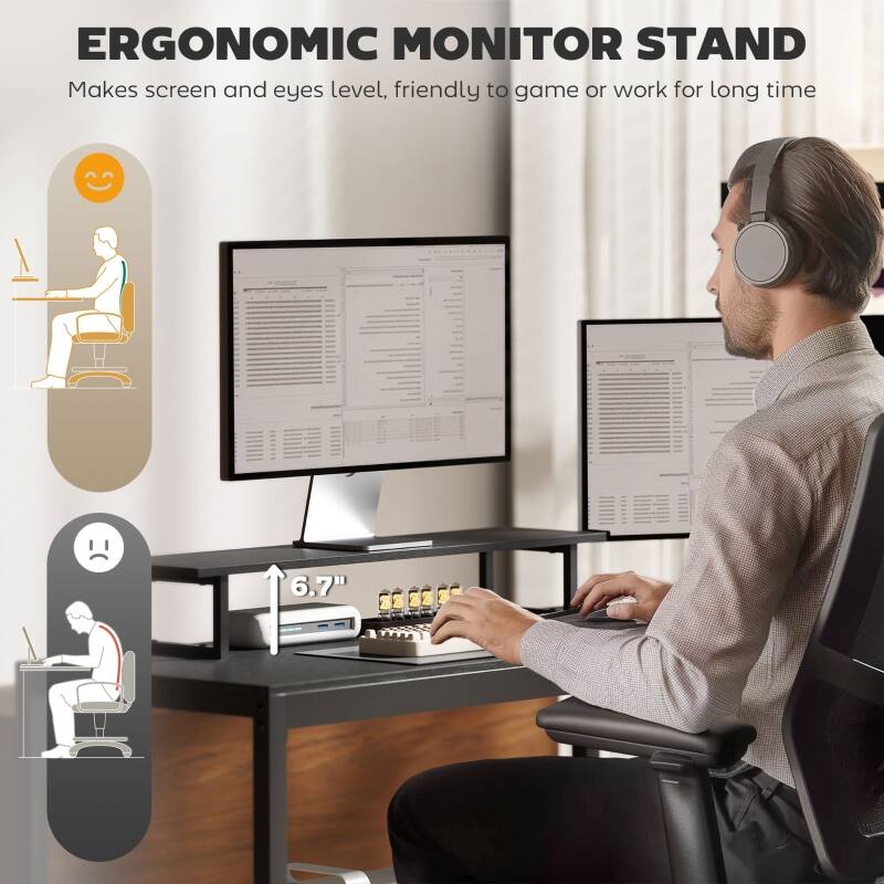 ERGONOMIC MONITOR STAND  
Makes screen and eyes level, friendly to game or work for long time  
6.7"