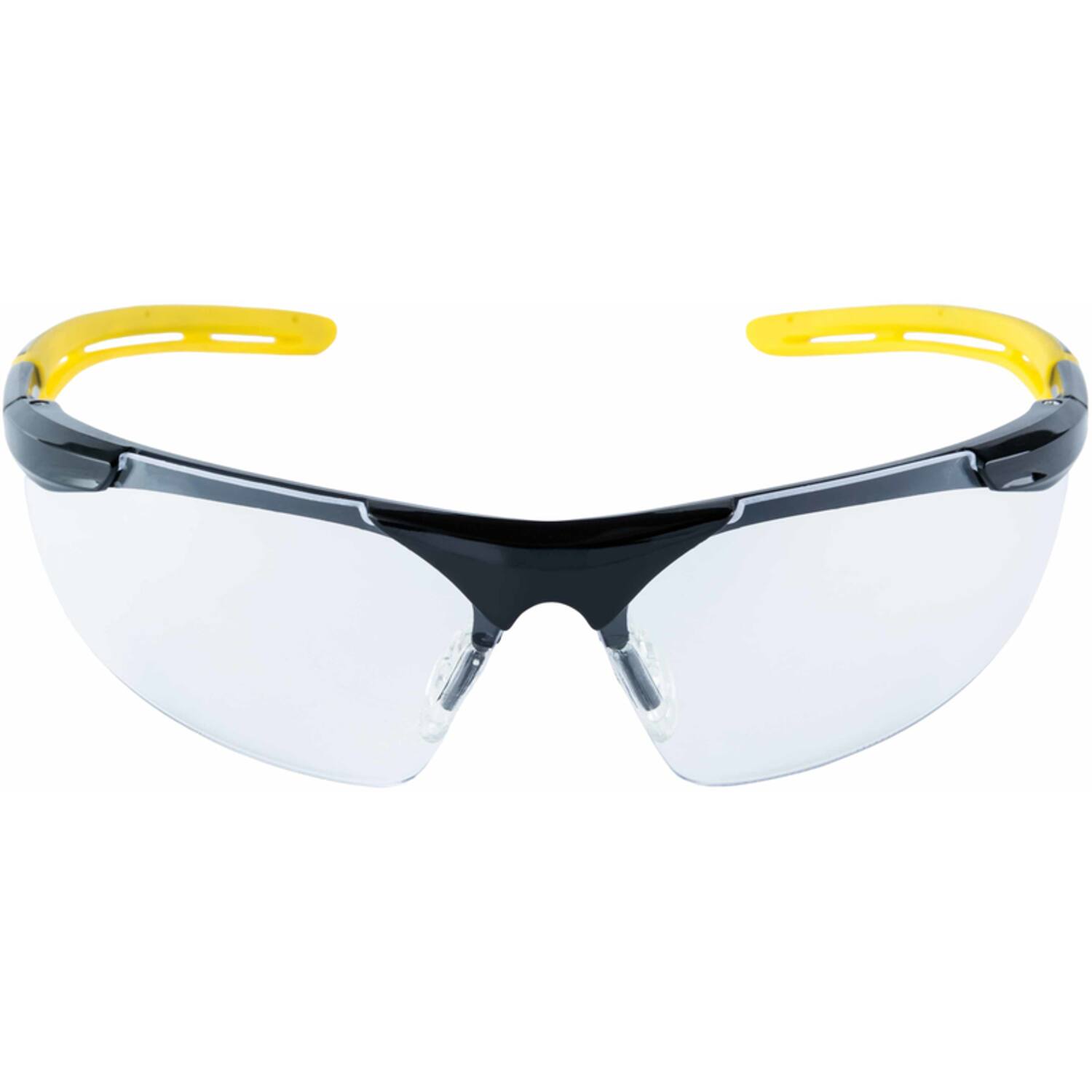 Angle. 3M - 3M Anti-Fog Classic/Sleek Safety Glasses Clear Lens Black/Yellow Frame 1 pc - Black | Yellow.