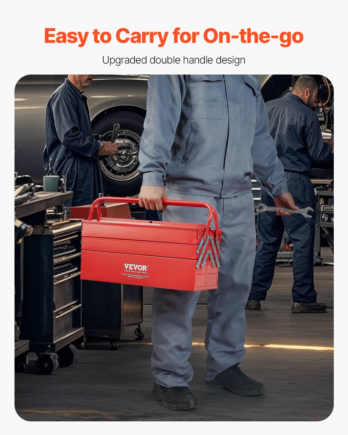 Easy to Carry for On-the-go  
Upgraded double handle design