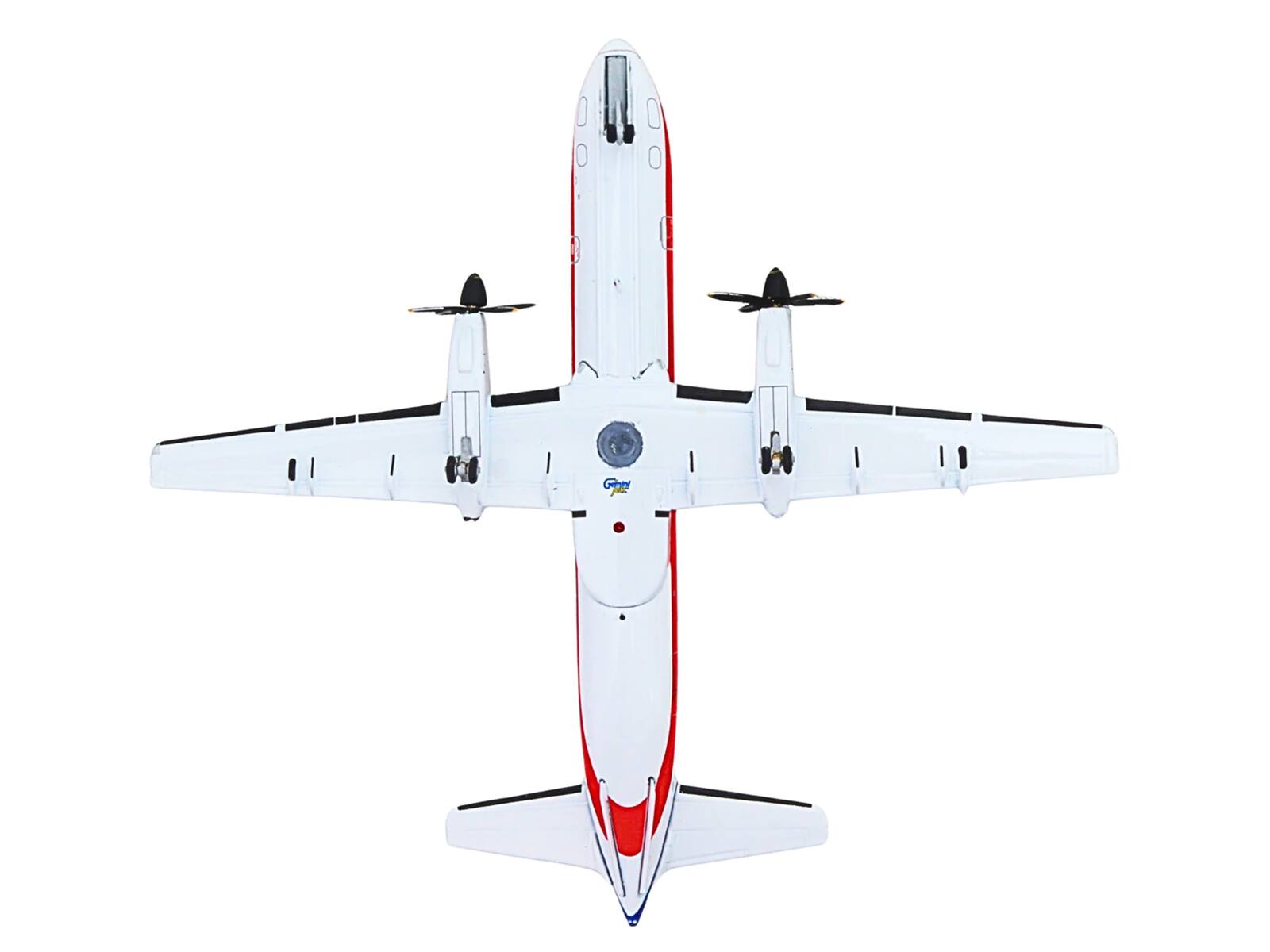 Alt View 1. GeminiJets - Saab 340B American Eagle N389AE White Red Blue Stripes GeminiJets 1/200 Diecast Model Airplane - White ,Red, Blue.