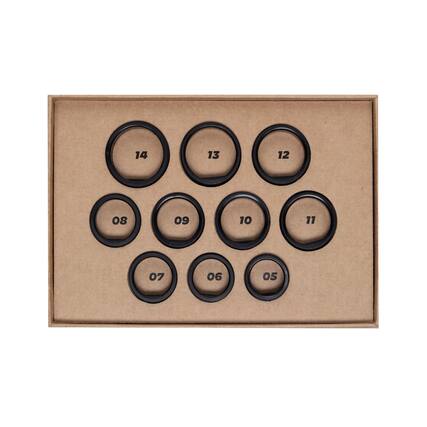 Front. Ultrahuman - Ultrahuman Ring AIR Sizing Kit - Size Before You Buy - Receive Credit for Purchase - Black.