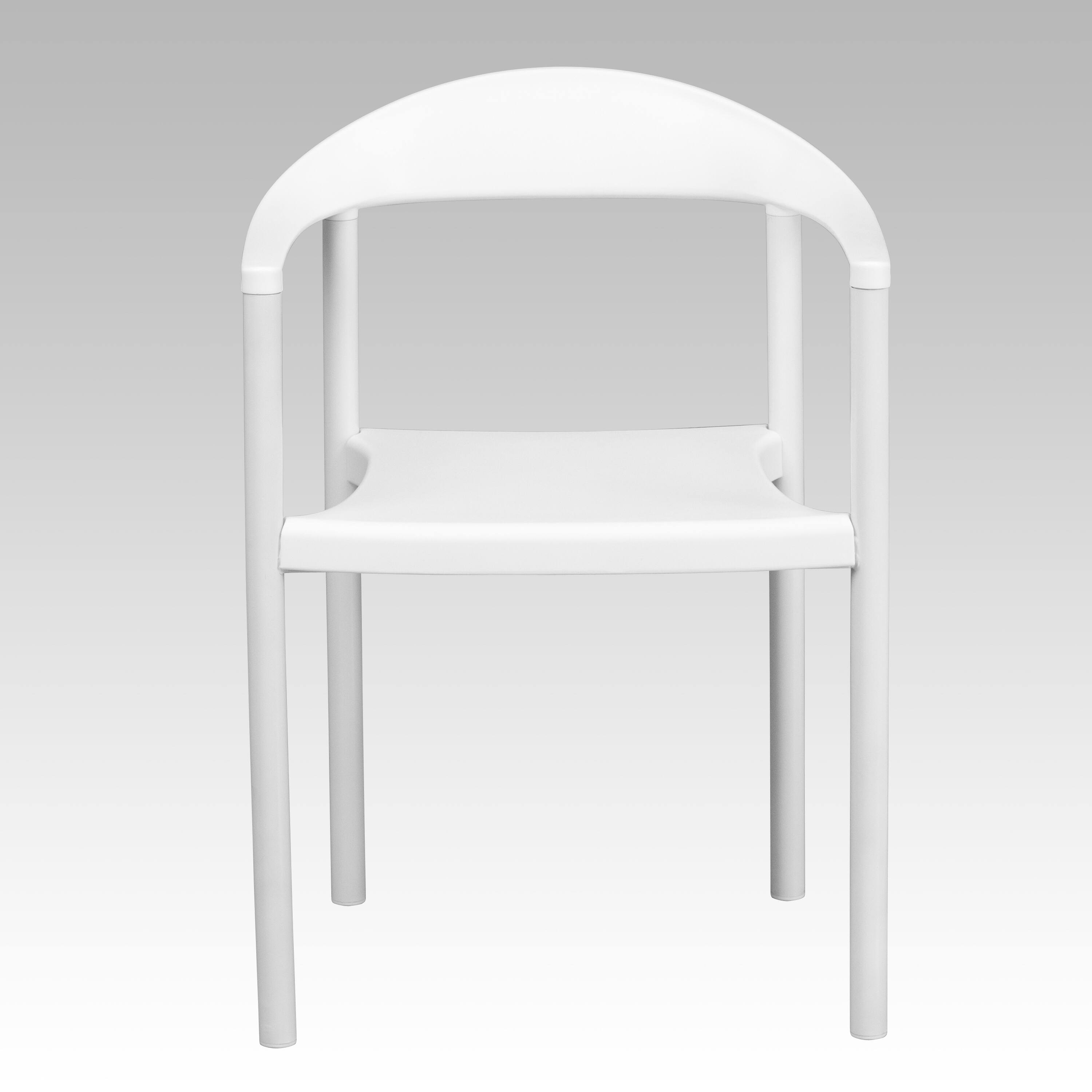 Alt View 7. Emma + Oliver - Multipurpose Plastic Cafe Stack Chair - White.