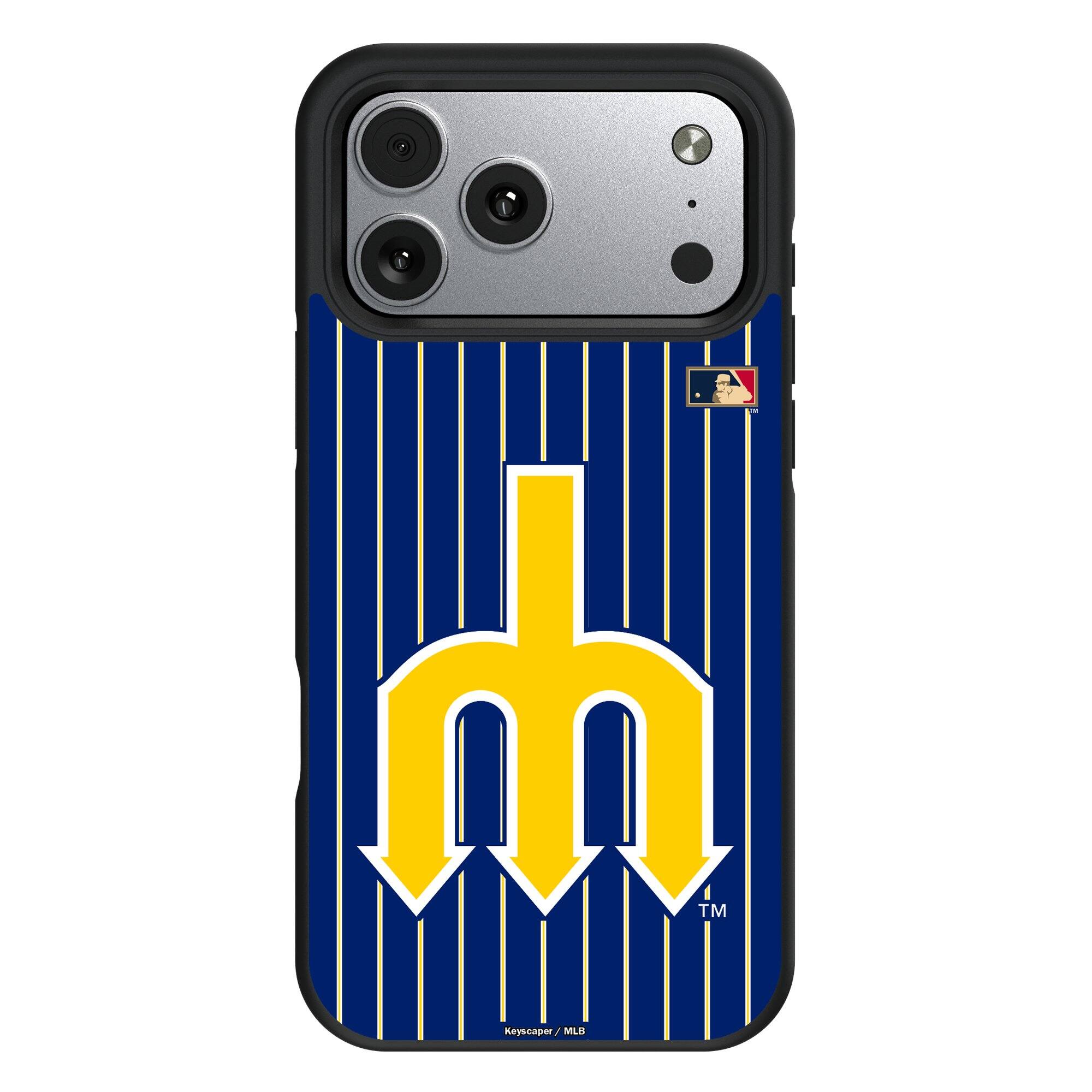 Keyscaper - MLB - Seattle Mariners Bump Case with 8.2ft Drop Protection - 16 - Multicolor