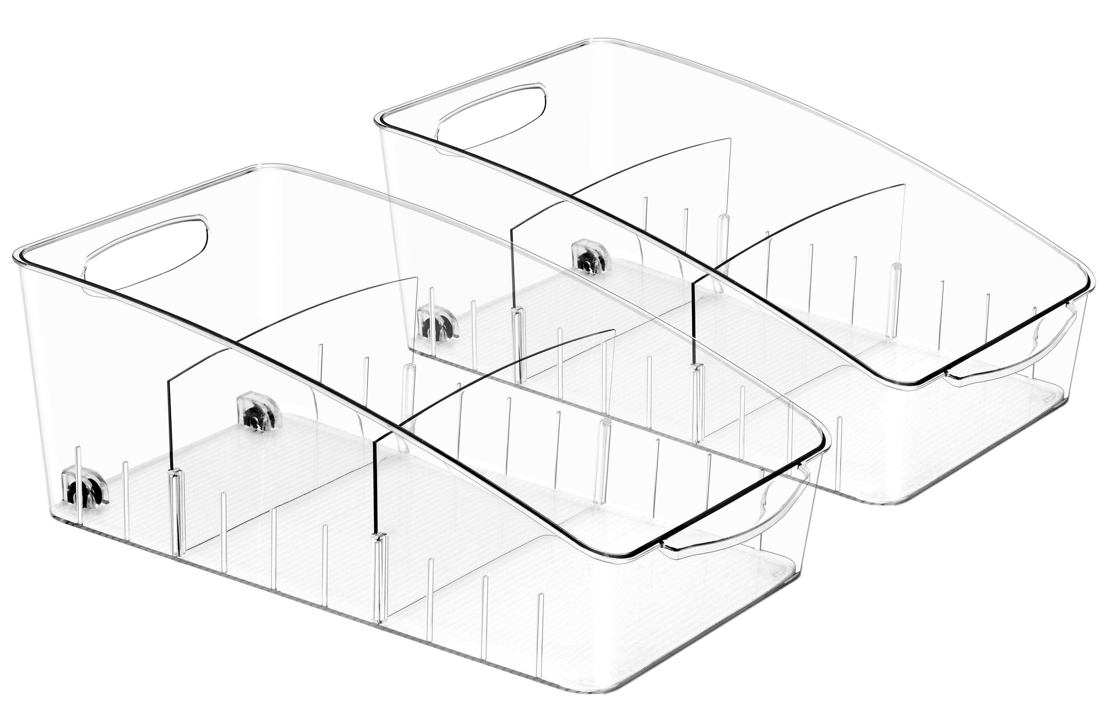 Left. Sorbus - Sorbus Clear Organizing Bins on Wheels.