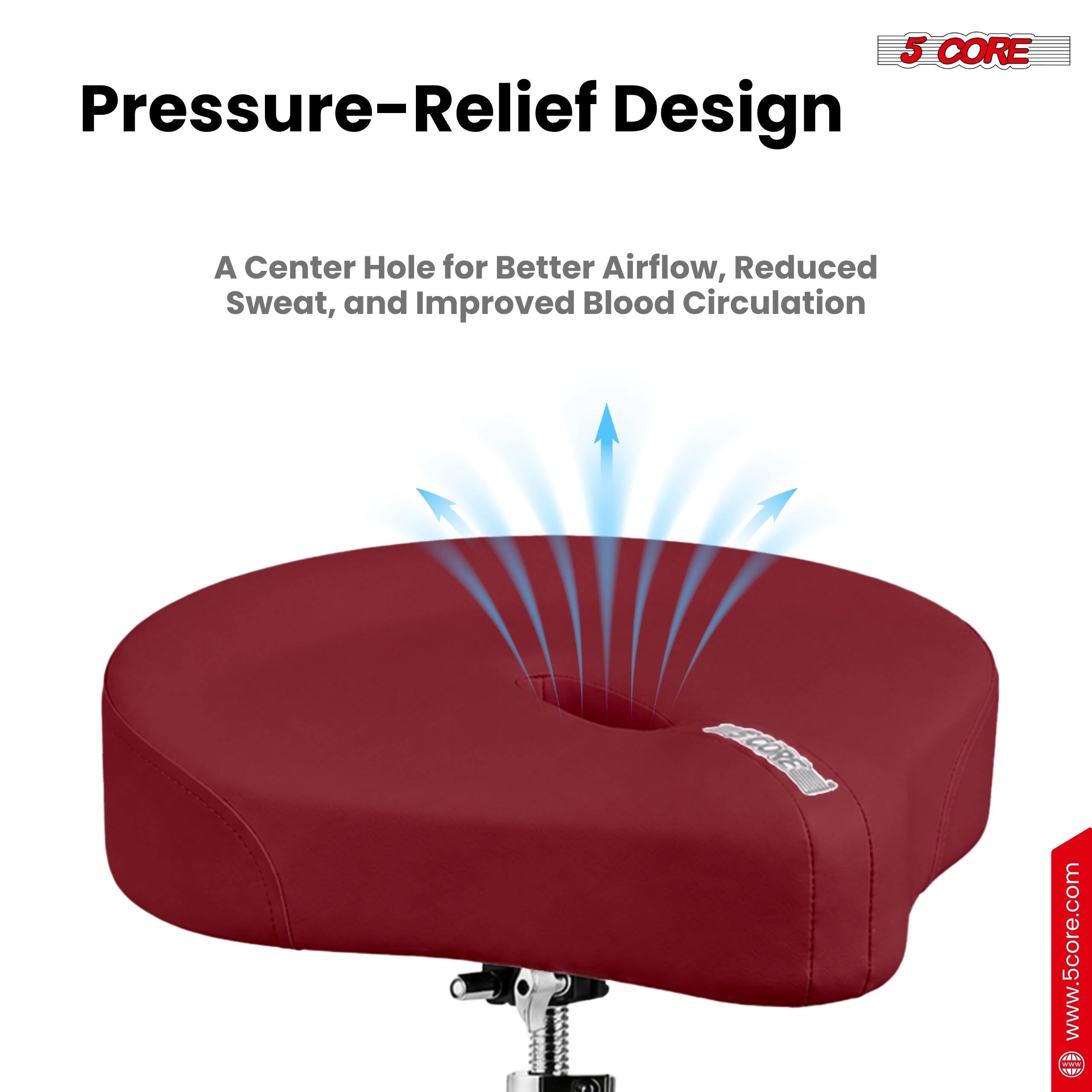 5 CORE Pressure-Relief Design  
A Center Hole for Better Airflow, Reduced Sweat, and Improved Blood Circulation  
www.5core.com  
AXE