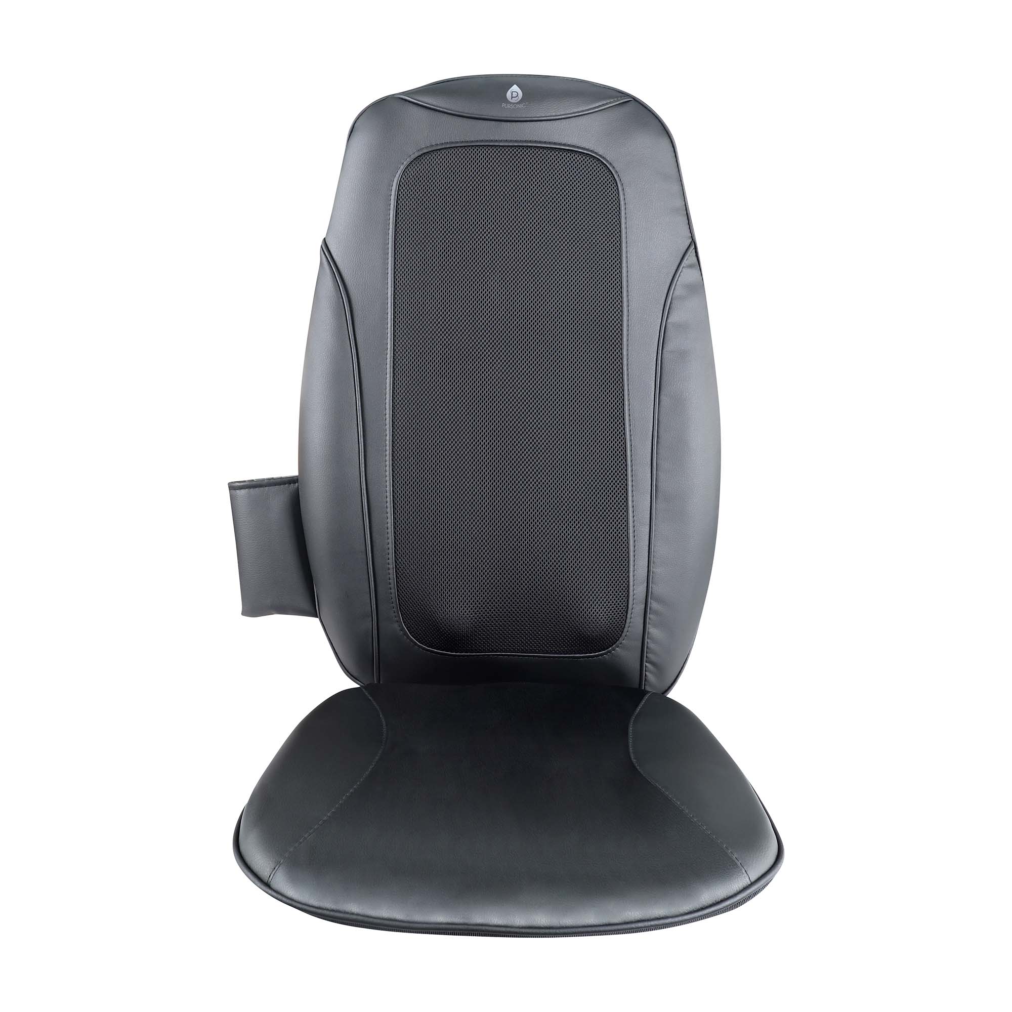 Front. Pursonic - Shiatsu Chair Massager with Vibration – Ultimate Relaxation - Black.