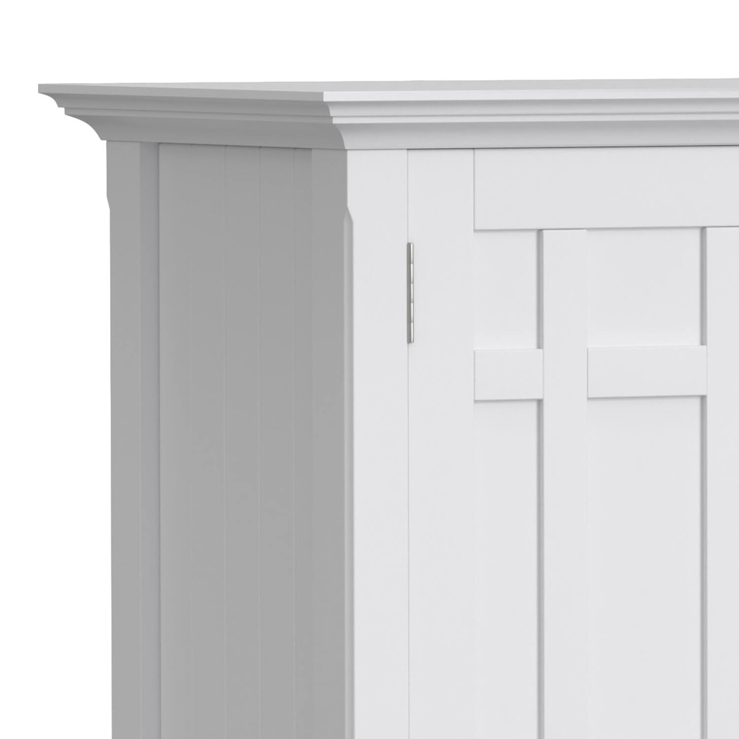 Alt View 3. Simpli Home - Simpli Home Bedford 54 inch Wide Solid Wood Transitional Sideboard Buffet in White - White.