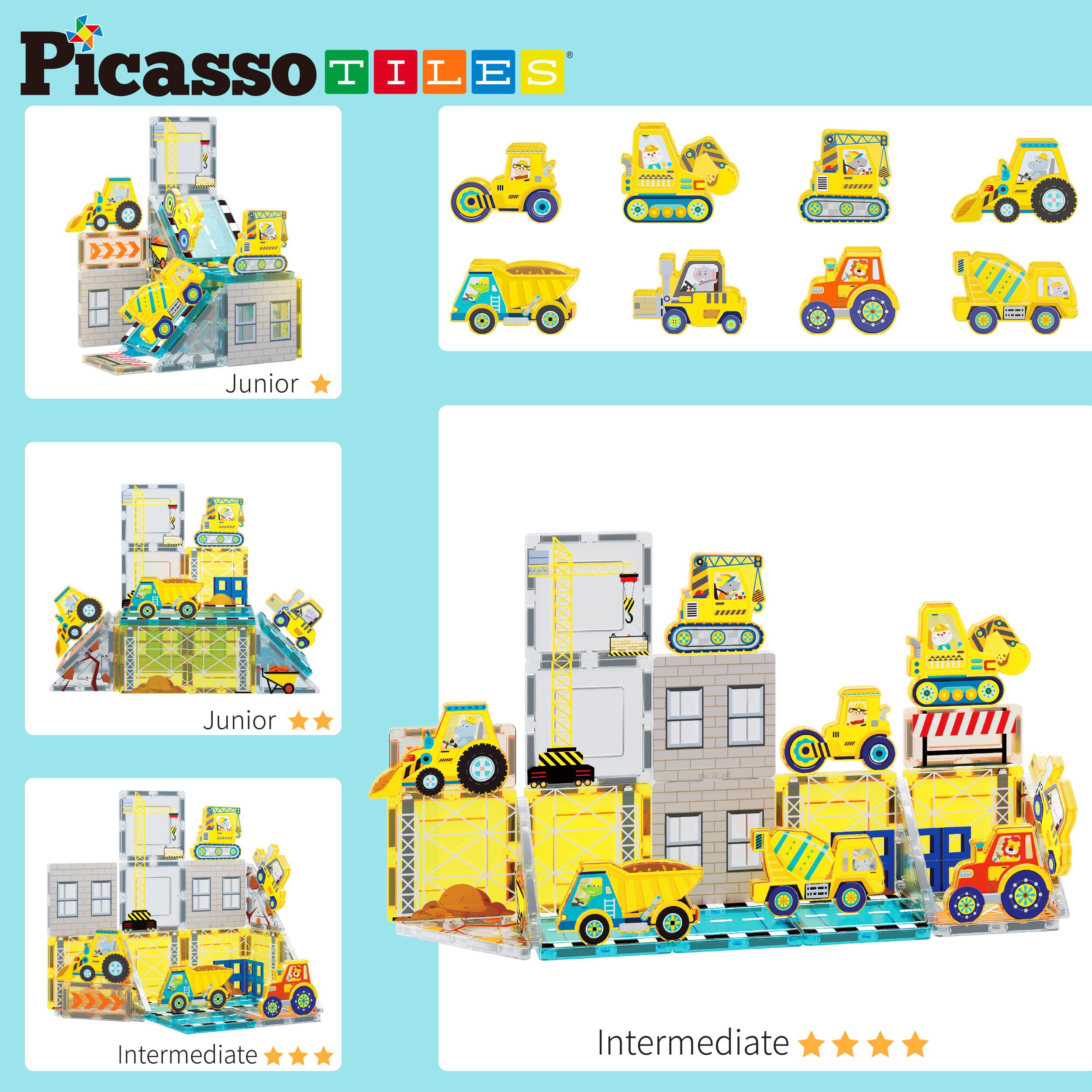 PicassoTiles PICASSO TILES Magnetic Tiles for Kids, 26PCS Construction ...