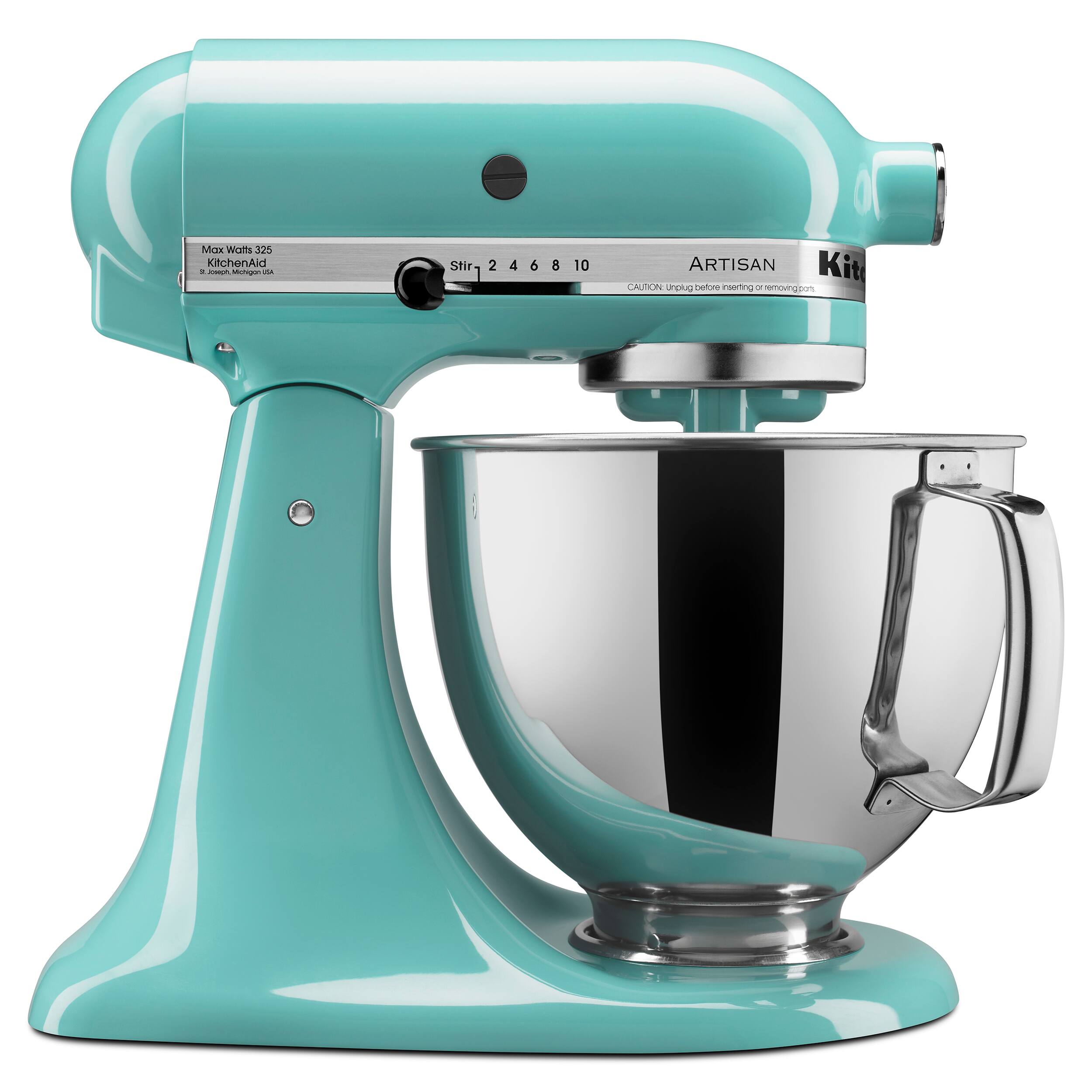 Front. KitchenAid - KitchenAid Artisan Series 5 Quart Tilt-Head Stand Mixer - KSM150PSAQ - Aqua Sky.